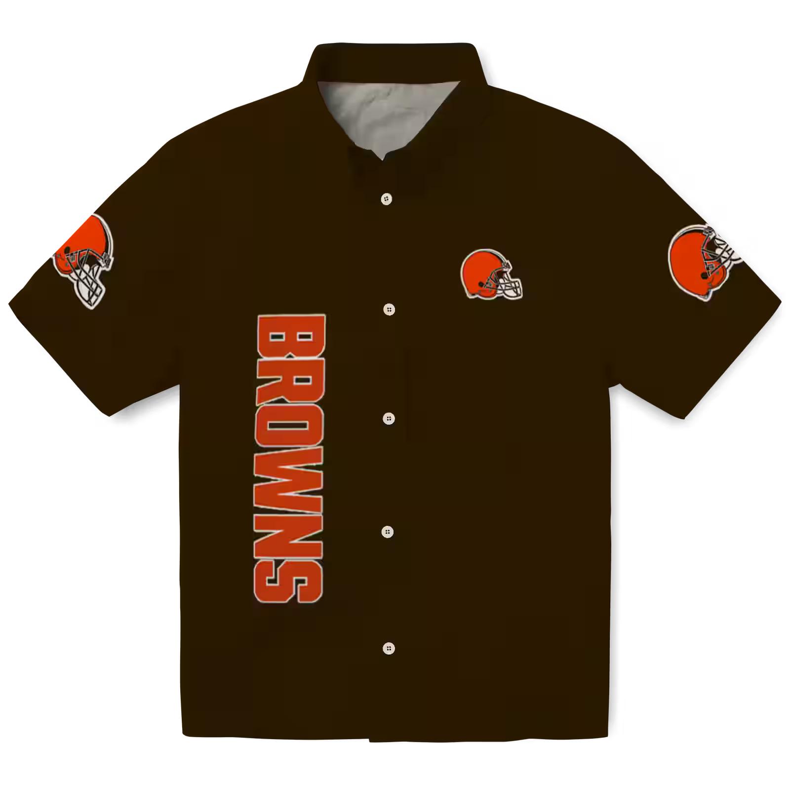 Cleveland Browns Stuart Minion Brown Hawaiian Shirt