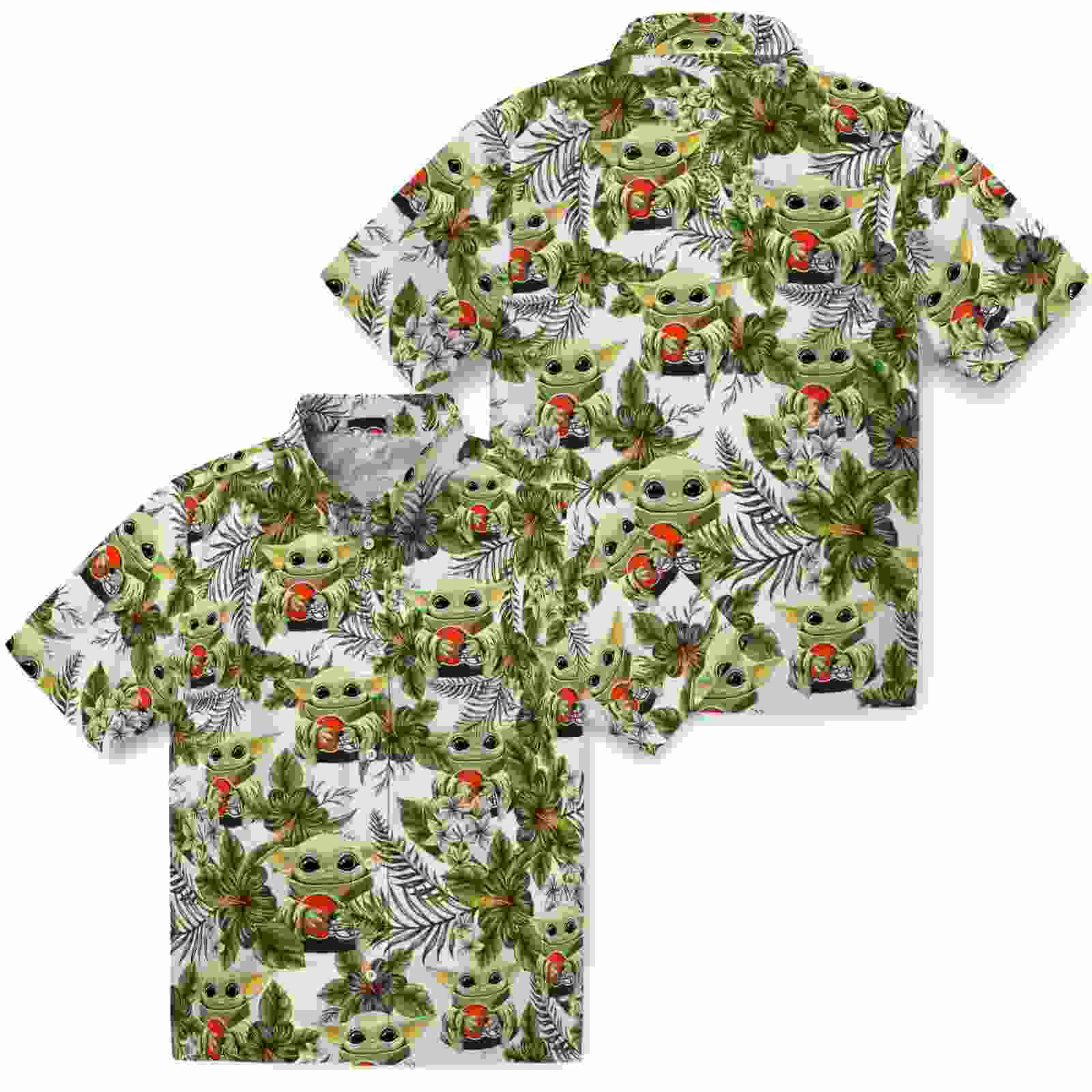 cleveland browns tropical yoda green hawaiian shirt high quality