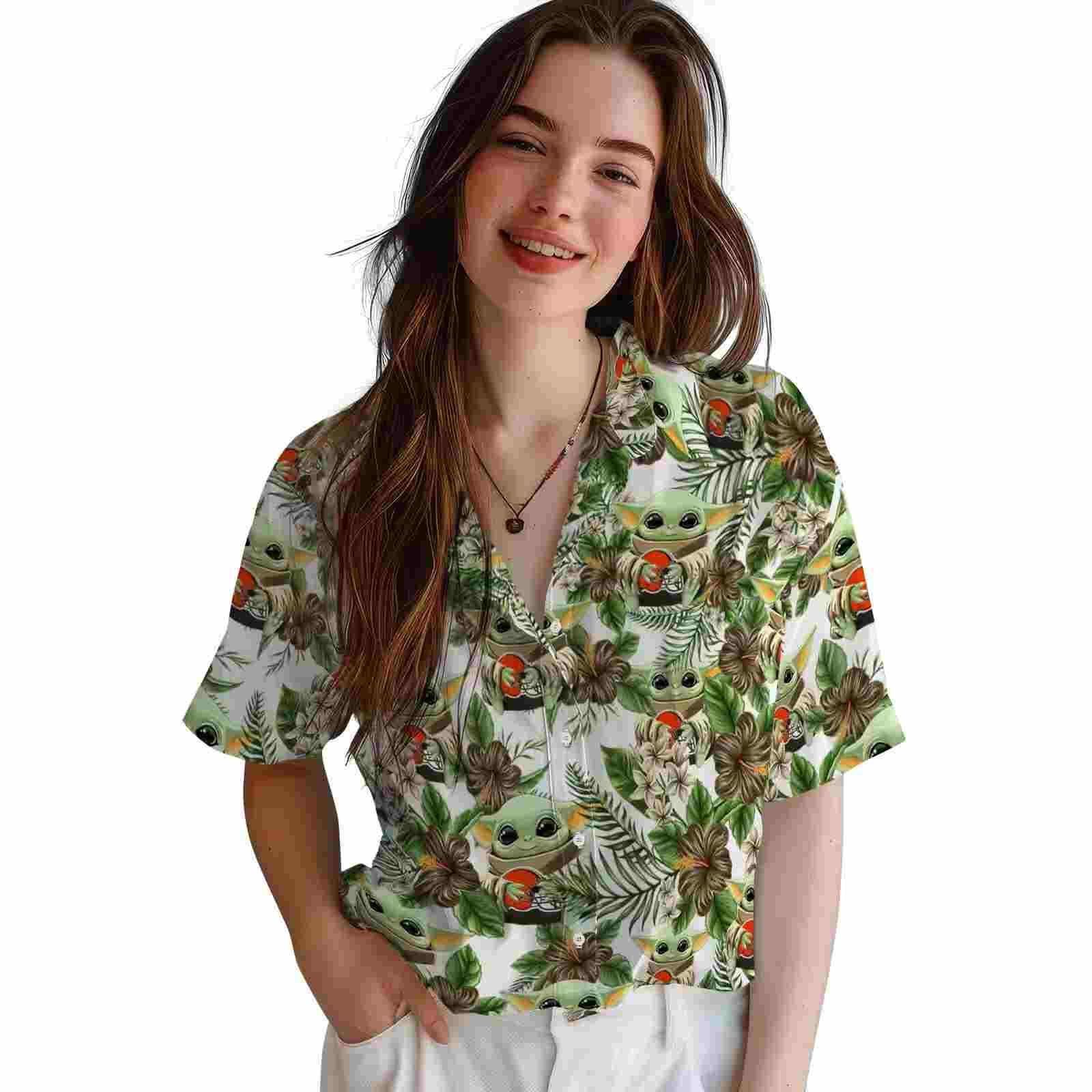 cleveland browns tropical yoda green hawaiian shirt latest model