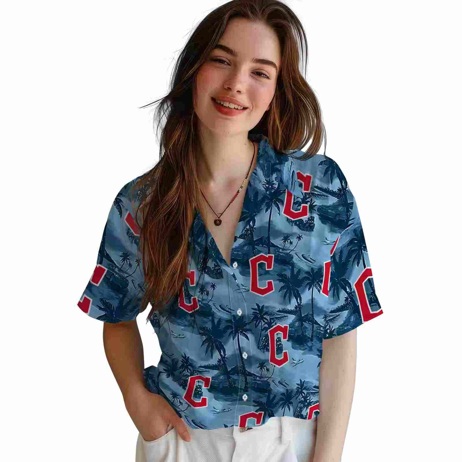 cleveland guardians coastal palms navy blue hawaiian shirt latest model