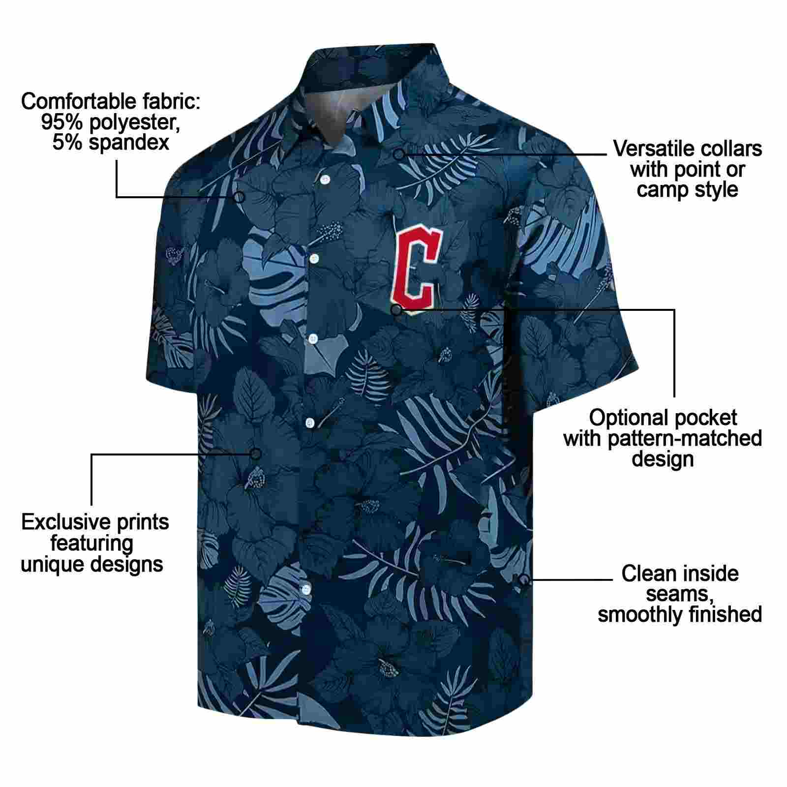 cleveland guardians jungle vibes navy blue hawaiian shirt new arrival