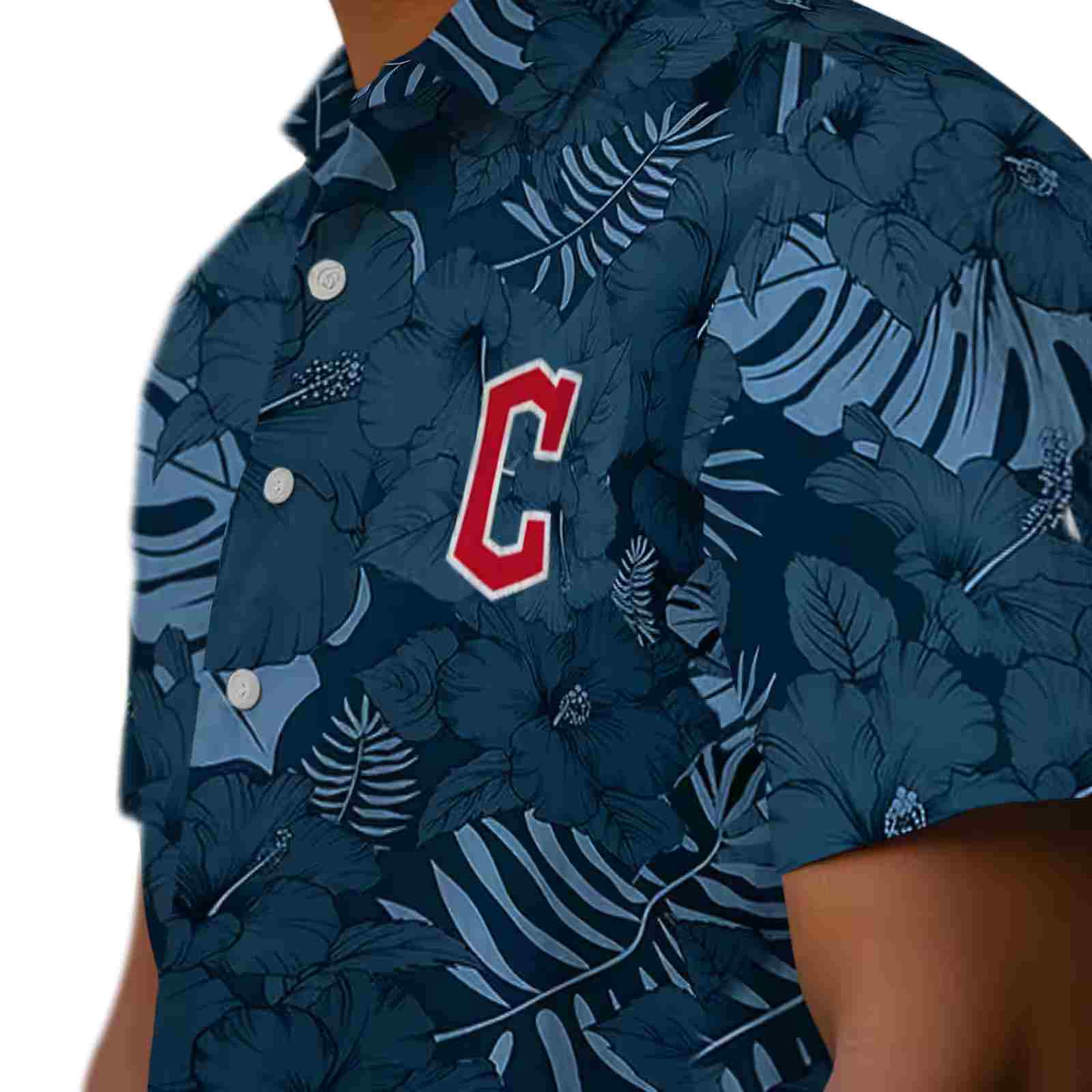 cleveland guardians jungle vibes navy blue hawaiian shirt trendy