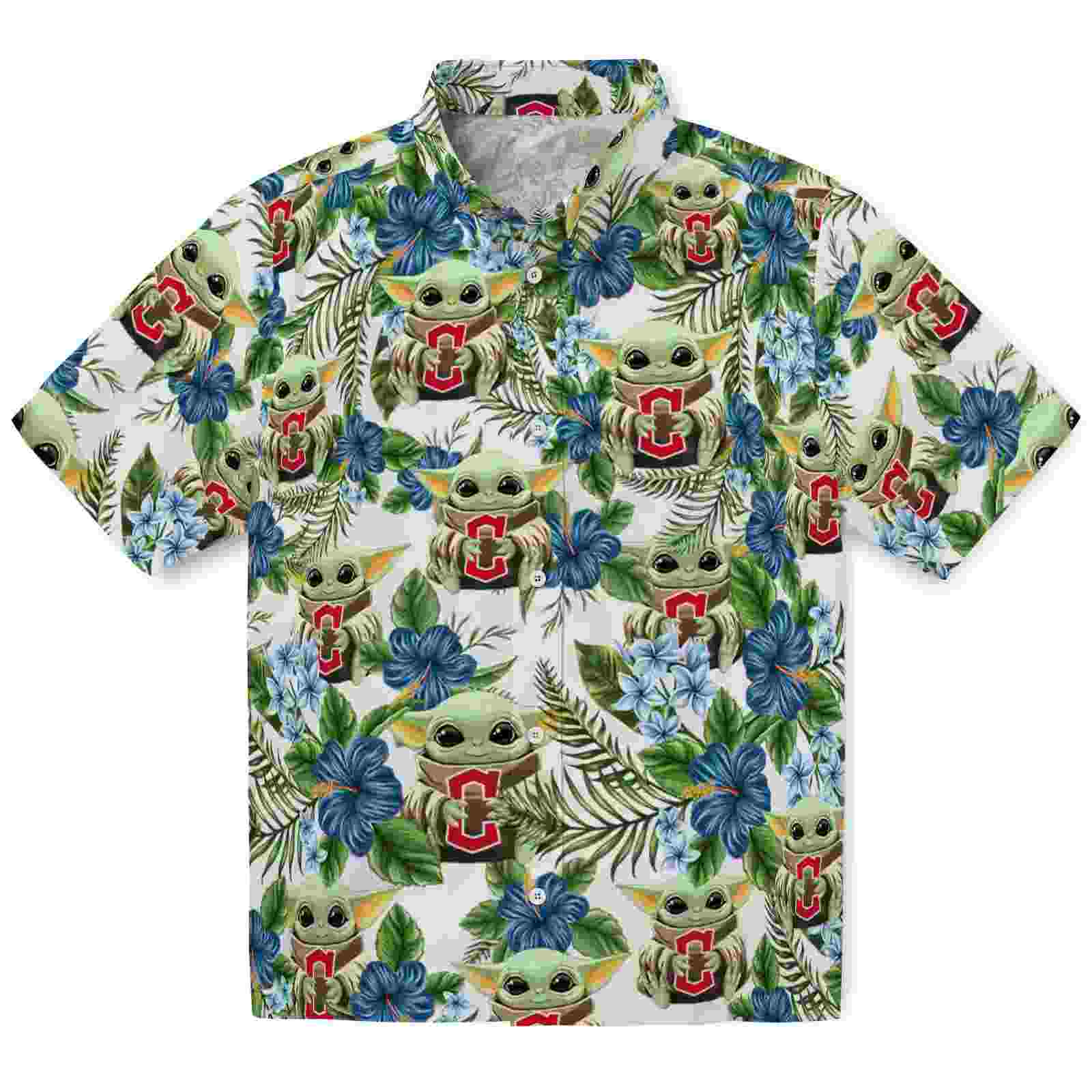 Cleveland Guardians Tropical Yoda Green Hawaiian Shirt