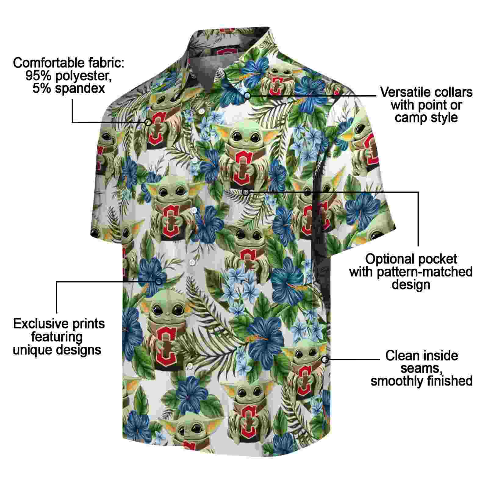 cleveland guardians tropical yoda green hawaiian shirt new arrival