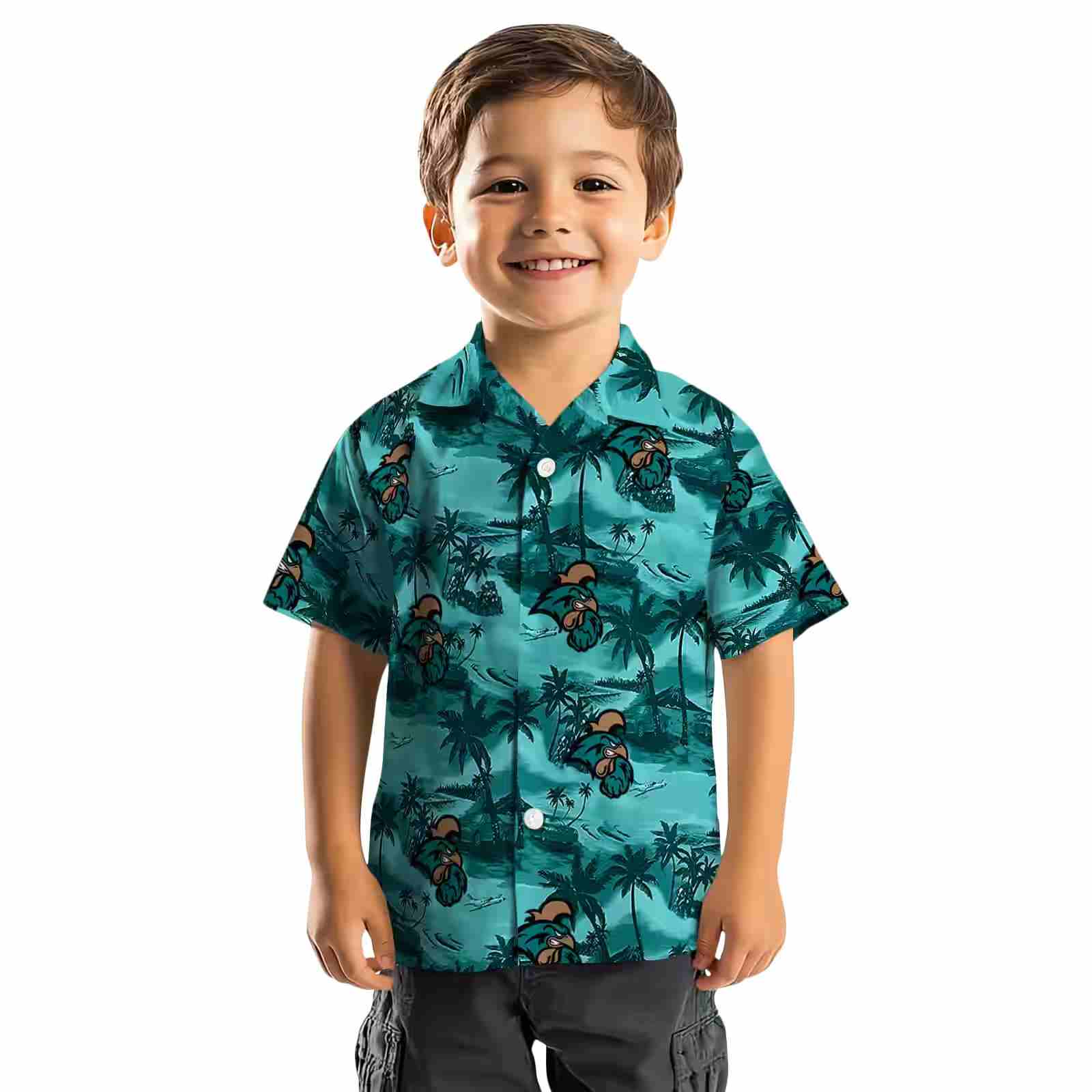 coastal carolina chanticleers coastal palms green hawaiian shirt top rated