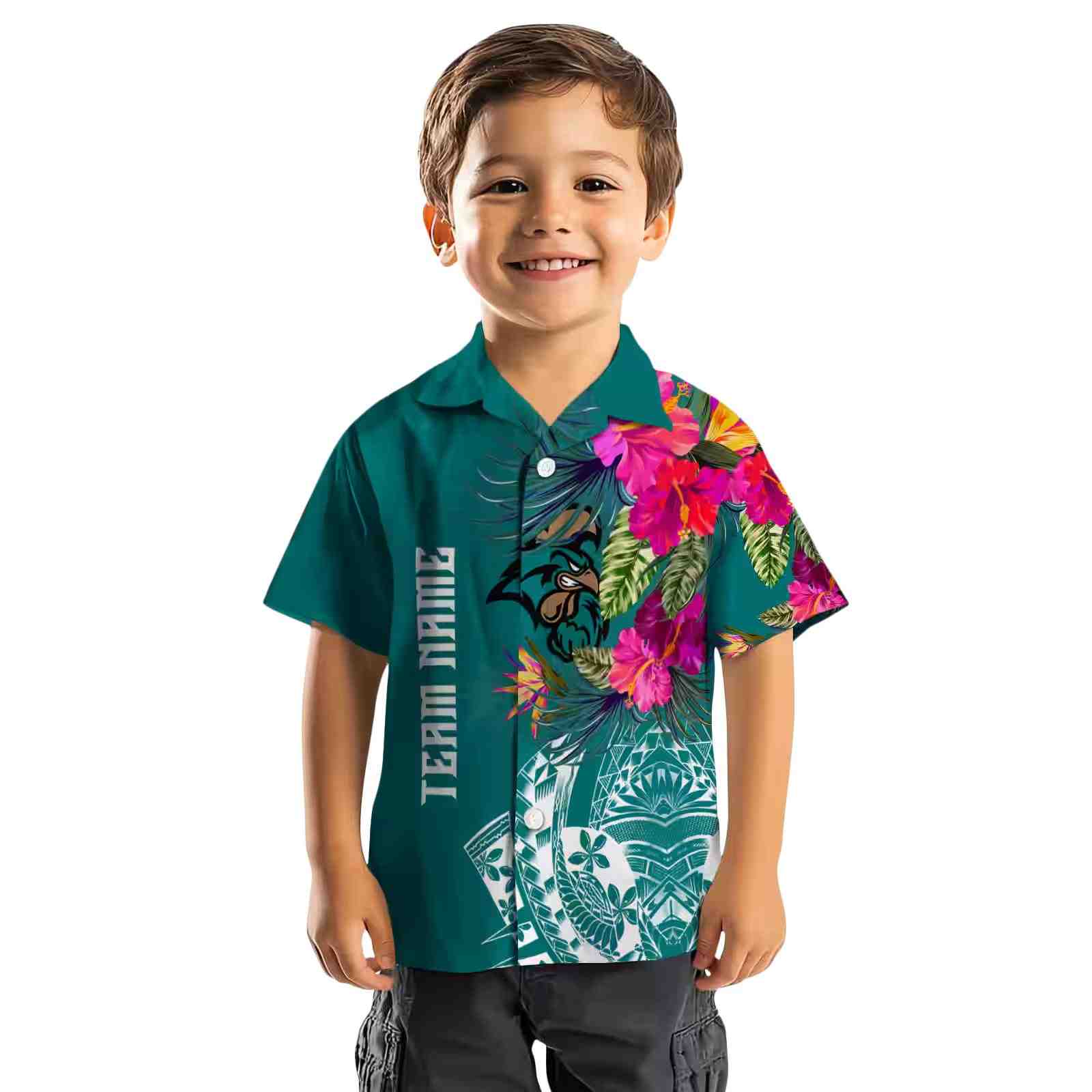 coastal carolina chanticleers floral polynesian green hawaiian shirt top rated