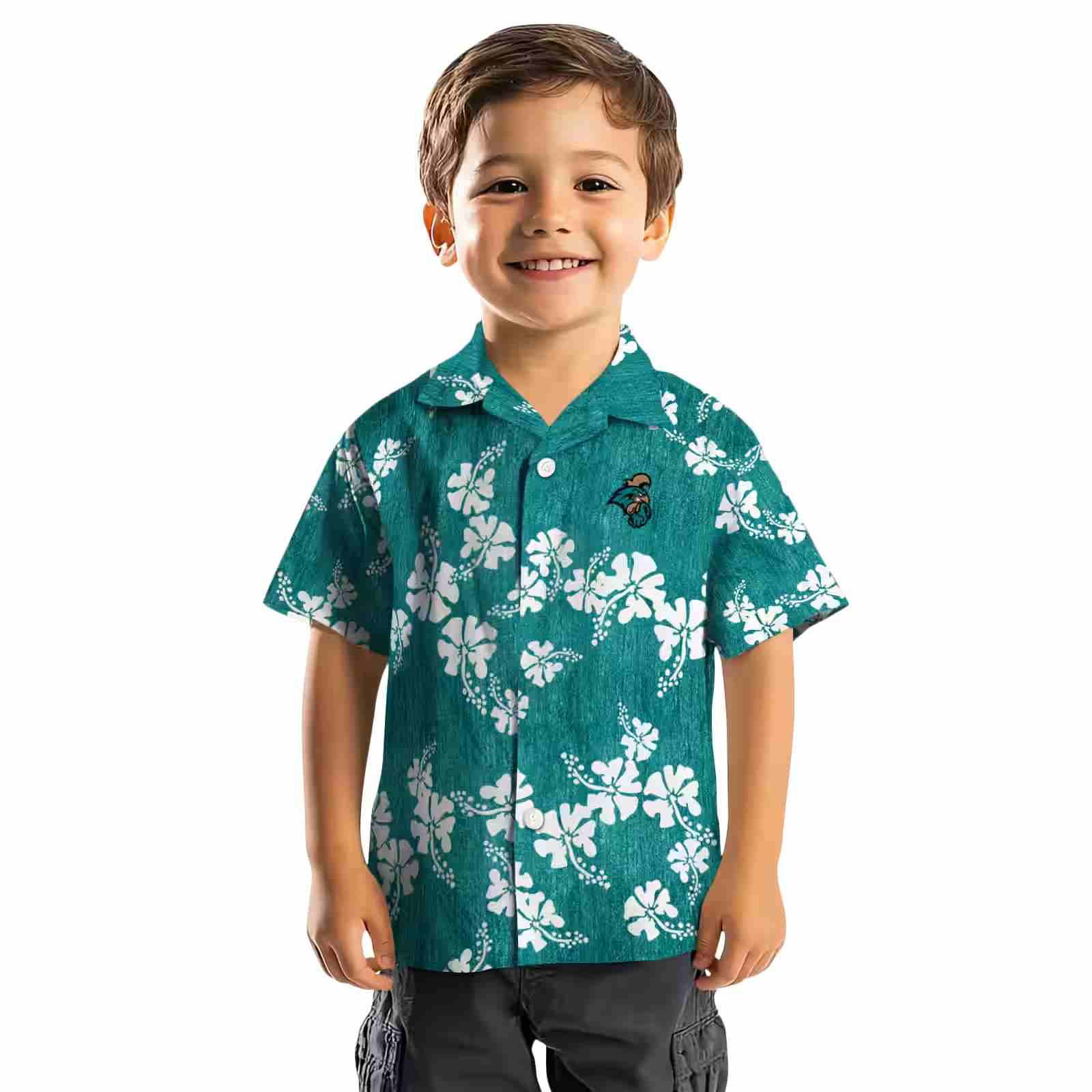 coastal carolina chanticleers hibiscus clusters green hawaiian shirt top rated