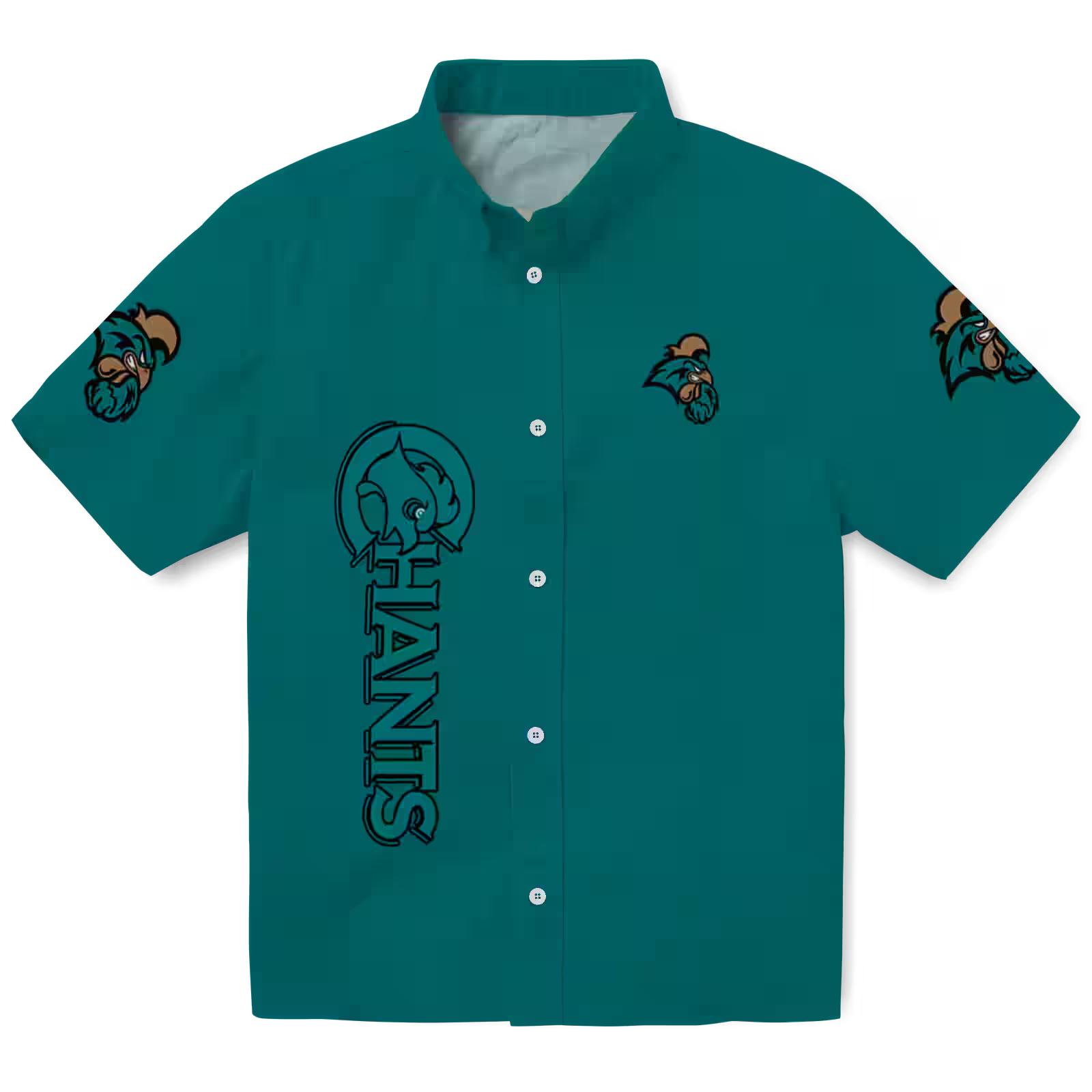 Coastal Carolina Chanticleers Stuart Minion Green Hawaiian Shirt