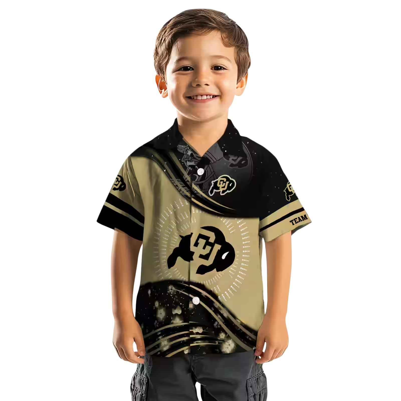 colorado buffaloes football wave gold black hawaiian shirt top rated