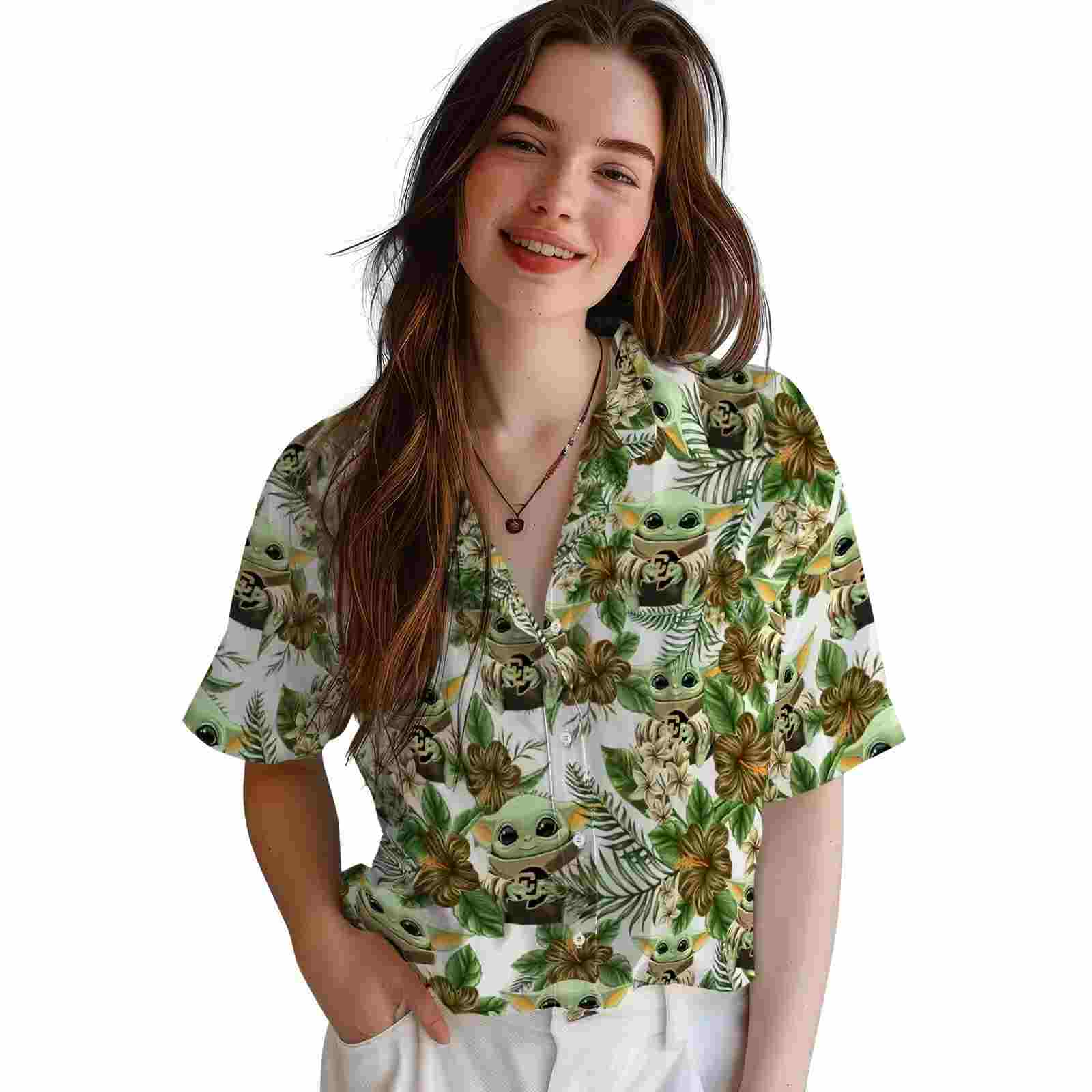 colorado buffaloes tropical yoda green hawaiian shirt latest model