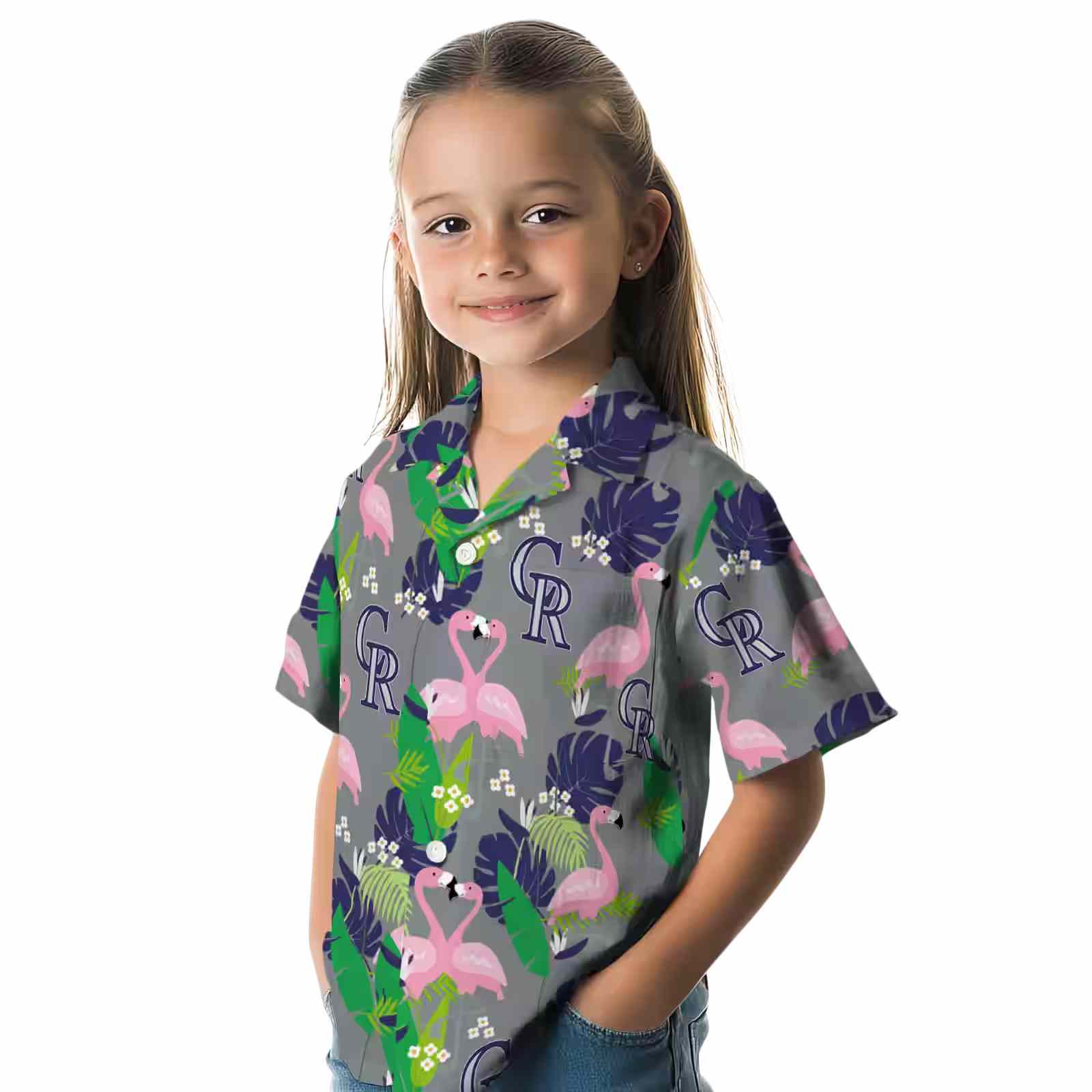 colorado rockies flamingo foliage blue green hawaiian shirt premium grade