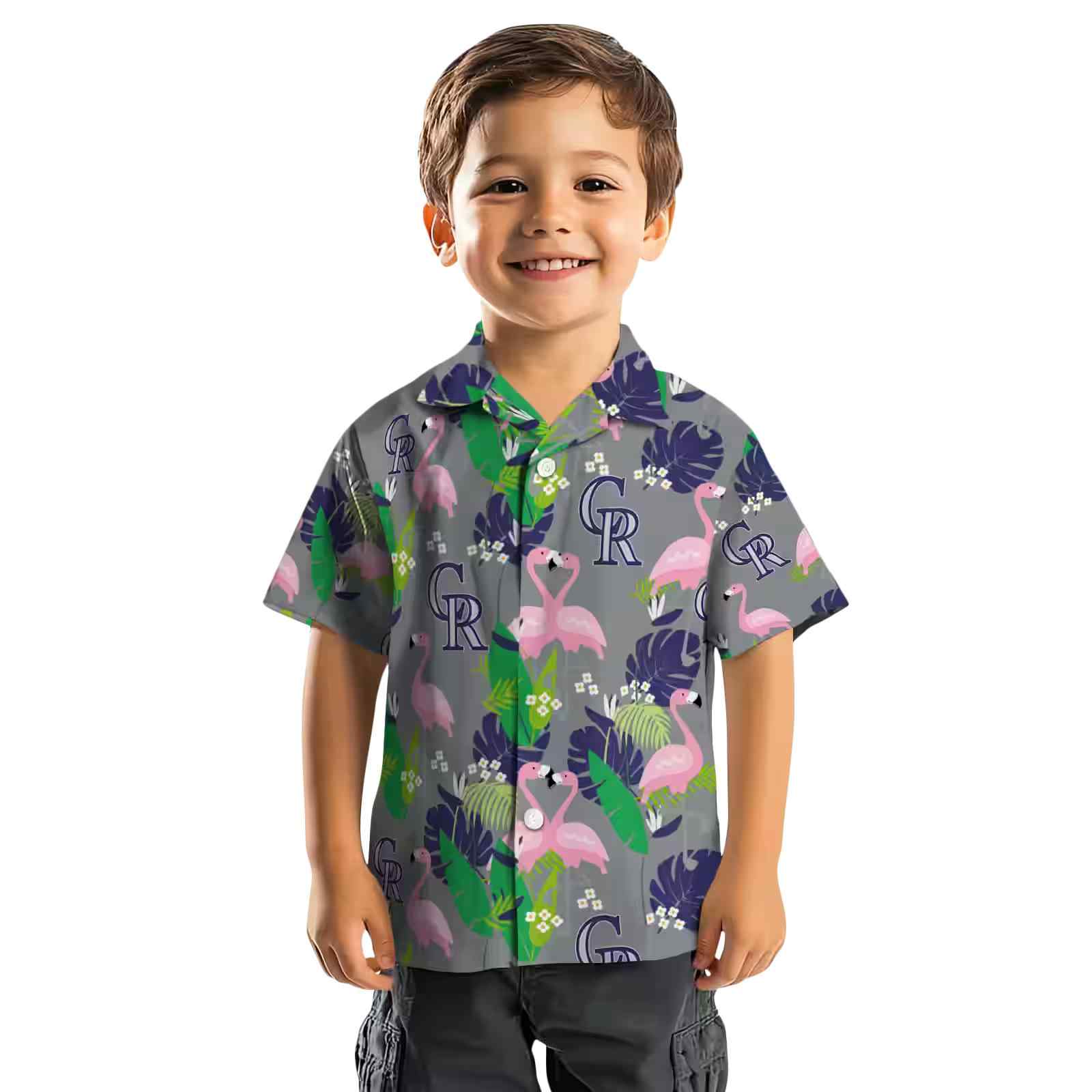 colorado rockies flamingo foliage blue green hawaiian shirt top rated