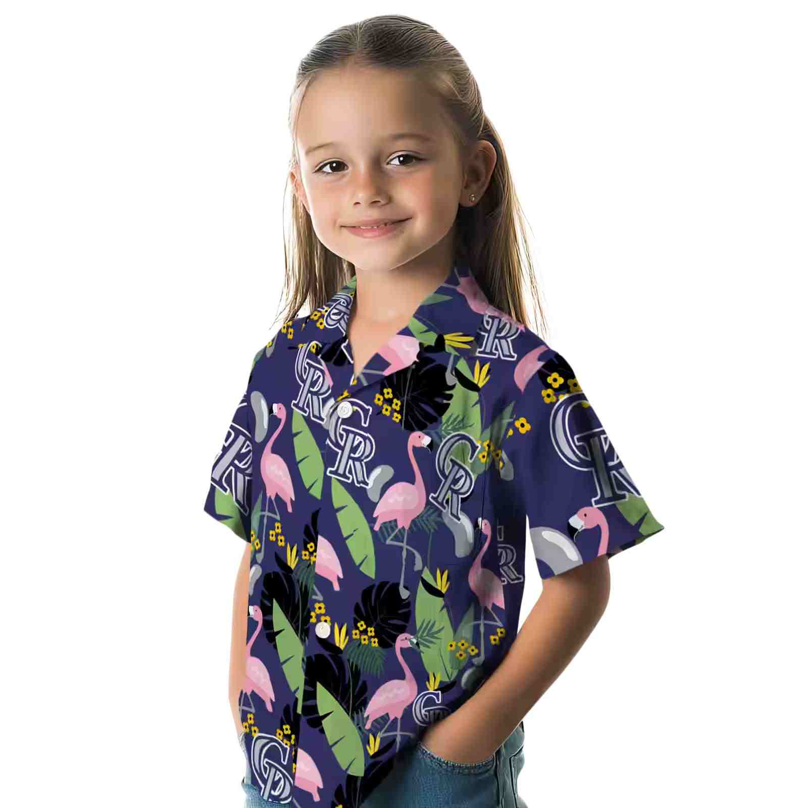 colorado rockies flamingo leaves blue hawaiian shirt premium grade