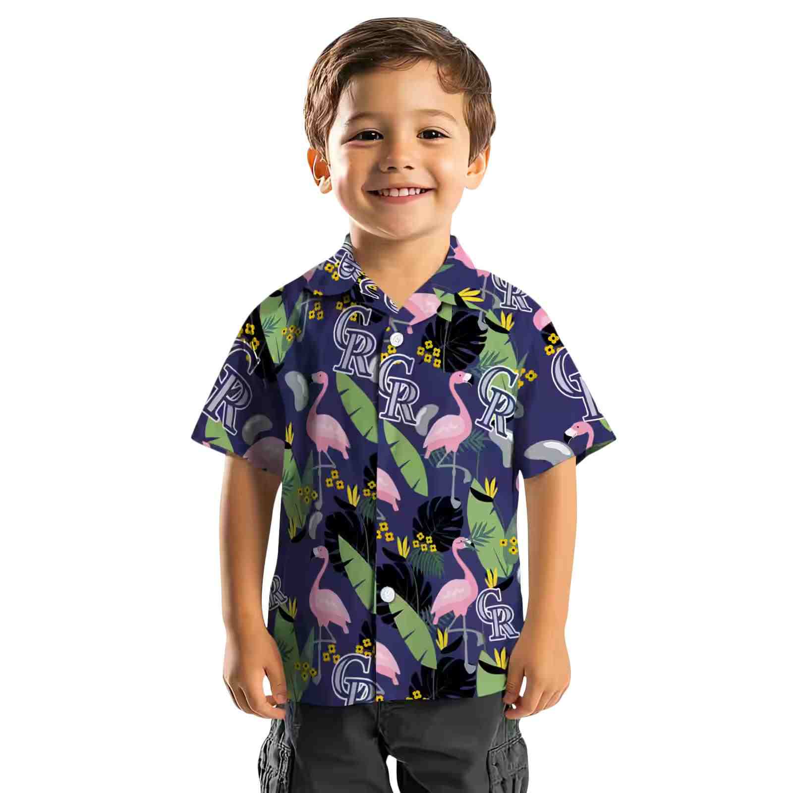 colorado rockies flamingo leaves blue hawaiian shirt top rated