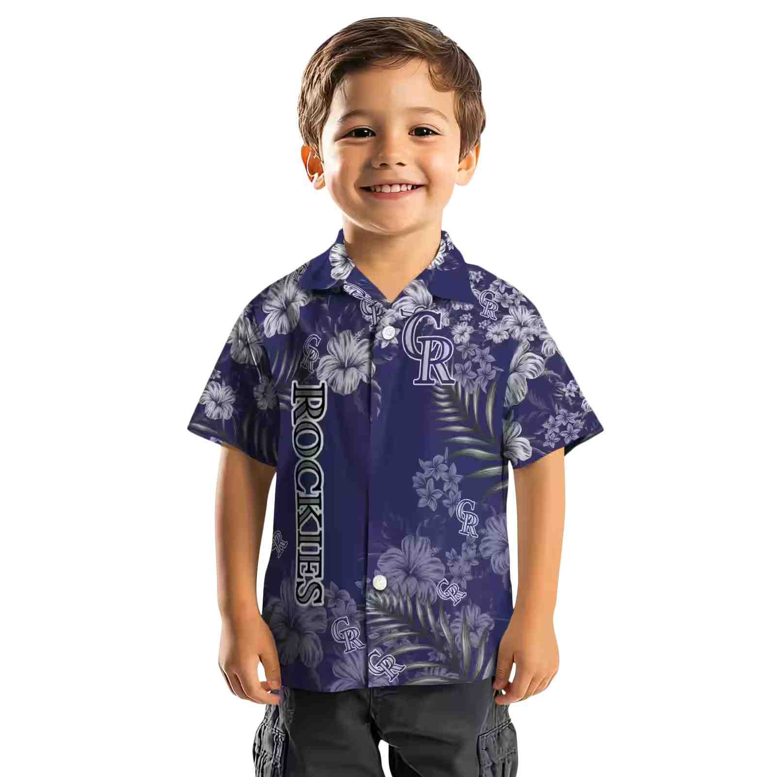 colorado rockies hibiscus print blue hawaiian shirt top rated