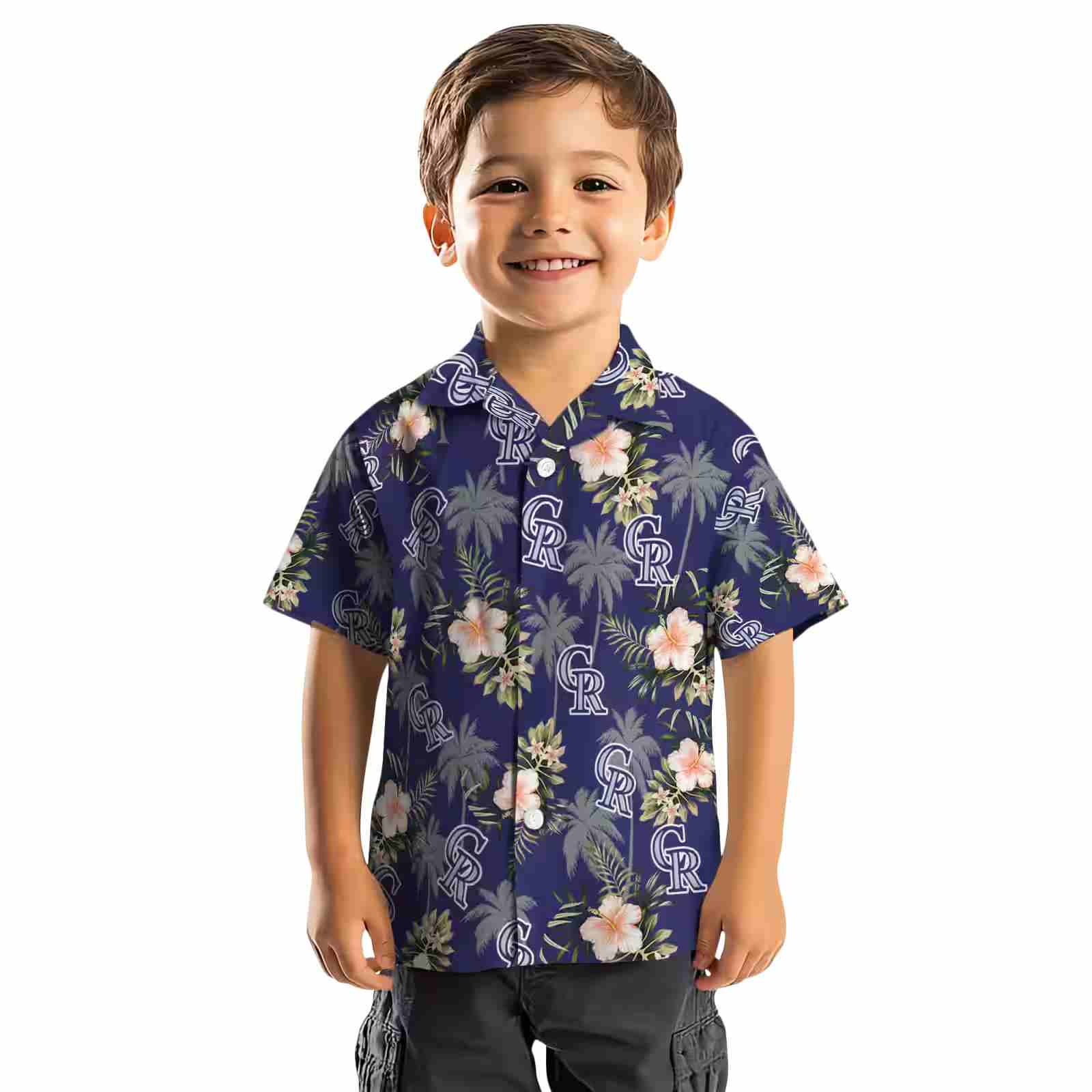 colorado rockies palm tree flower blue hawaiian shirt top rated