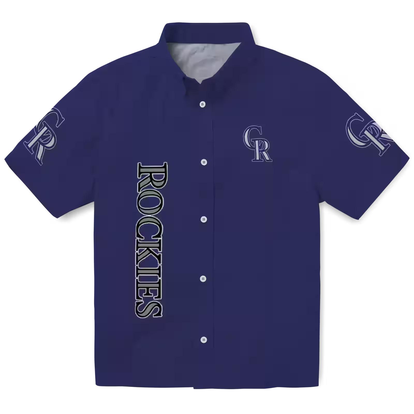 Colorado Rockies Stuart Minion Blue Hawaiian Shirt