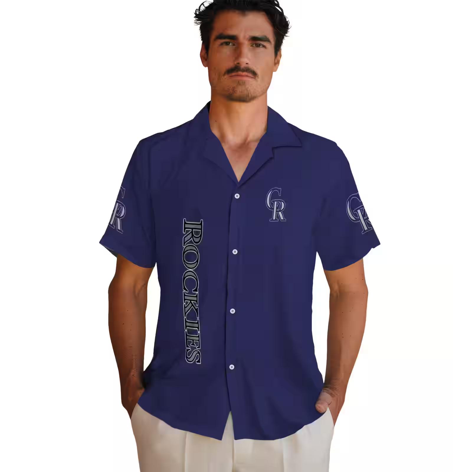 colorado rockies stuart minion blue hawaiian shirt fashion forward