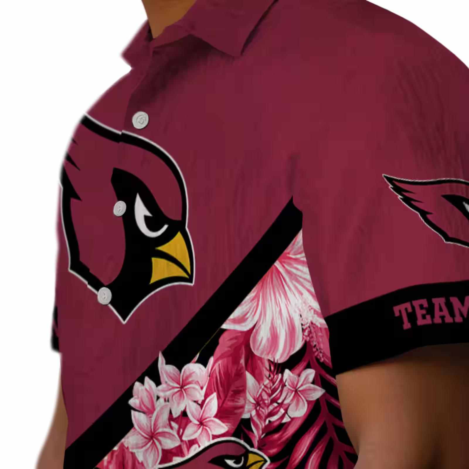 custom arizona cardinals floral chevron red hawaiian shirt trendy