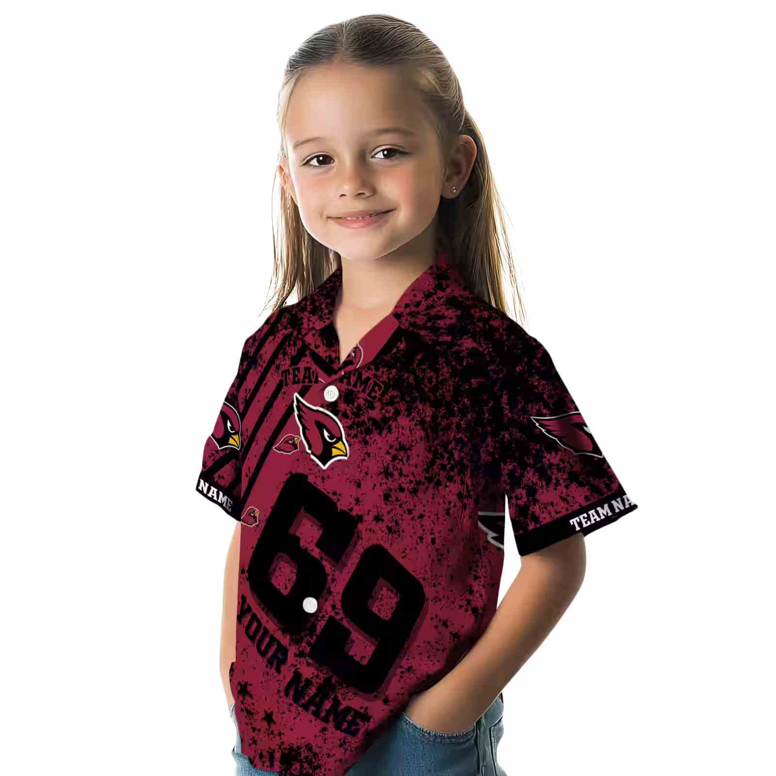 custom arizona cardinals star stripes red hawaiian shirt premium grade