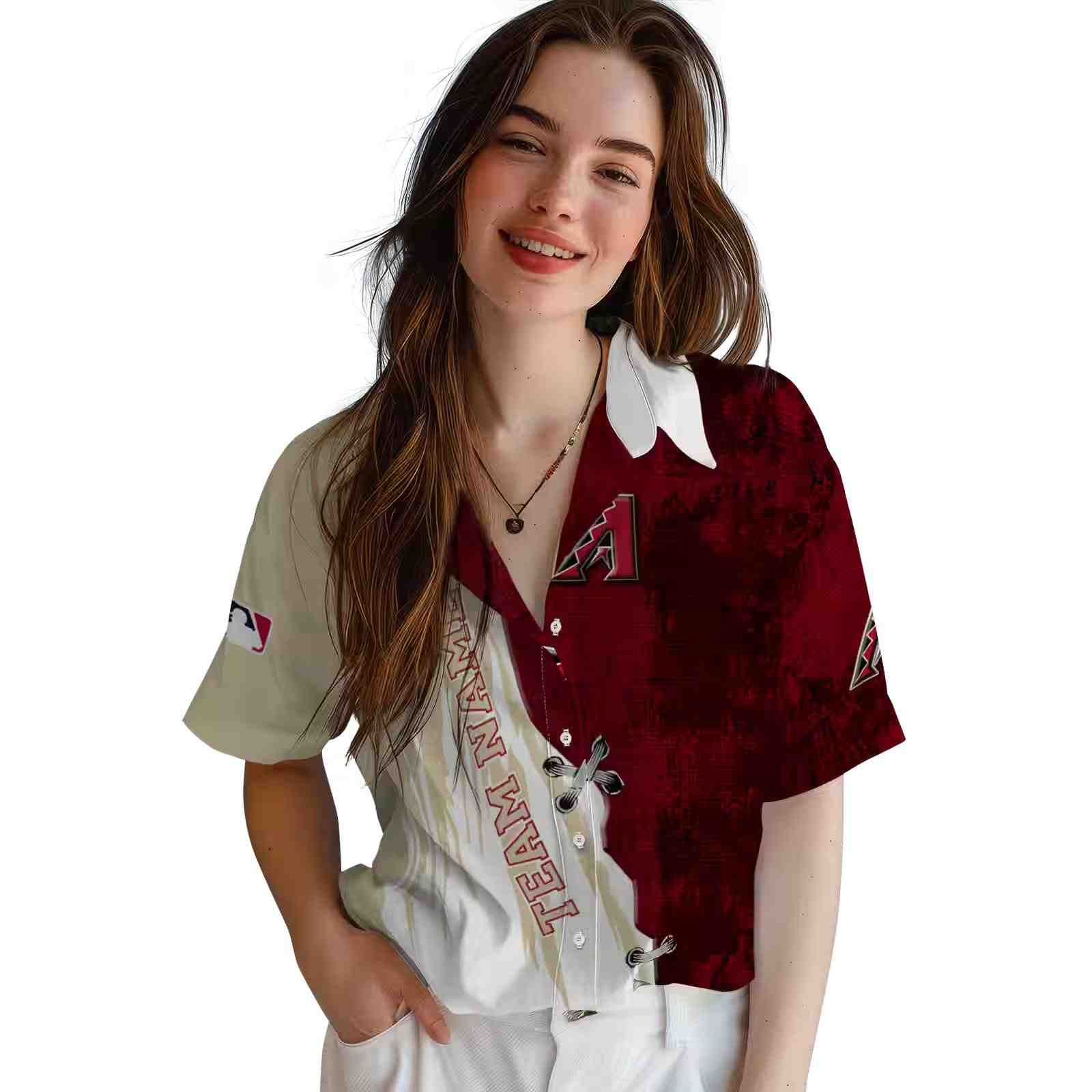 custom arizona diamondbacks edgy streaks red white hawaiian shirt latest model