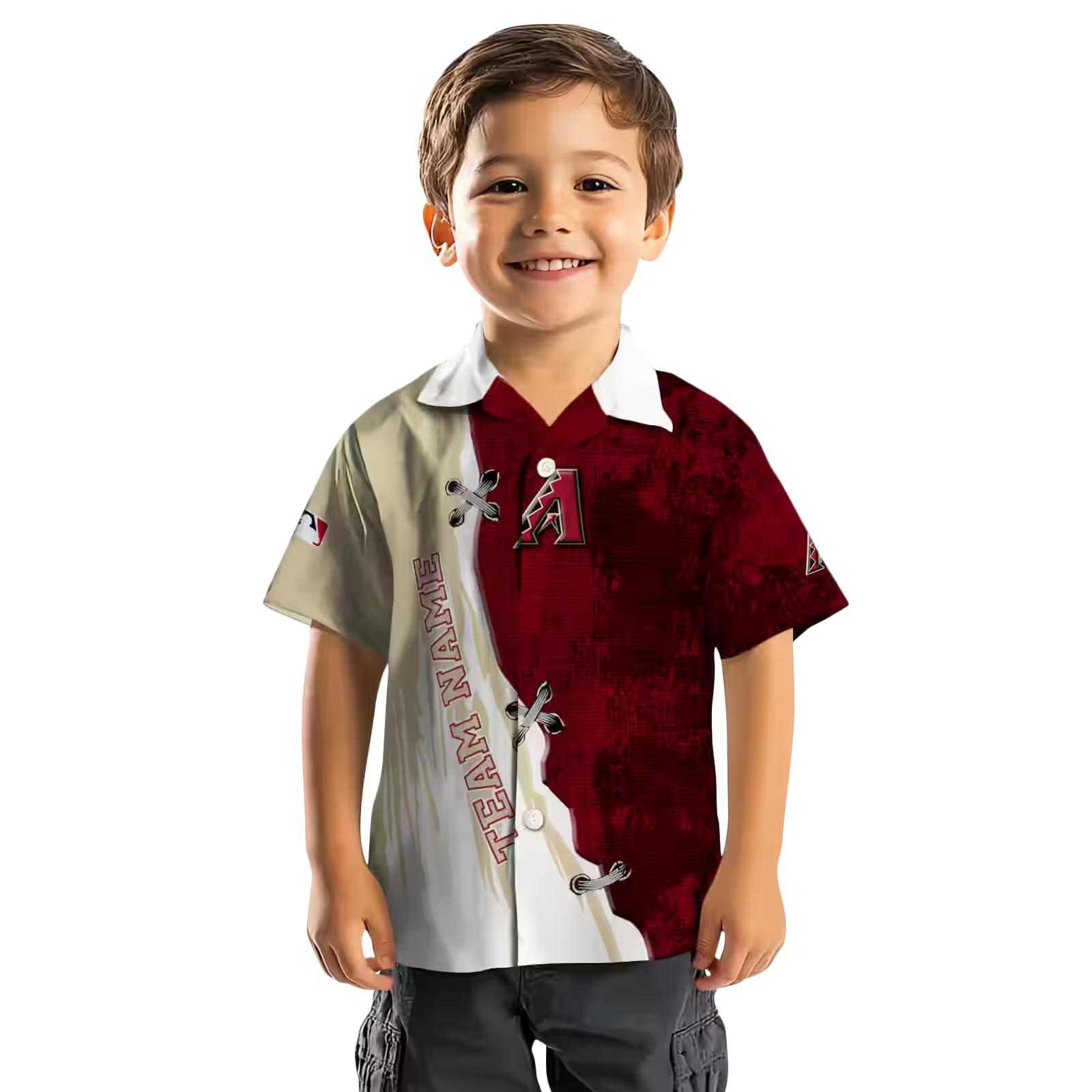 custom arizona diamondbacks edgy streaks red white hawaiian shirt top rated