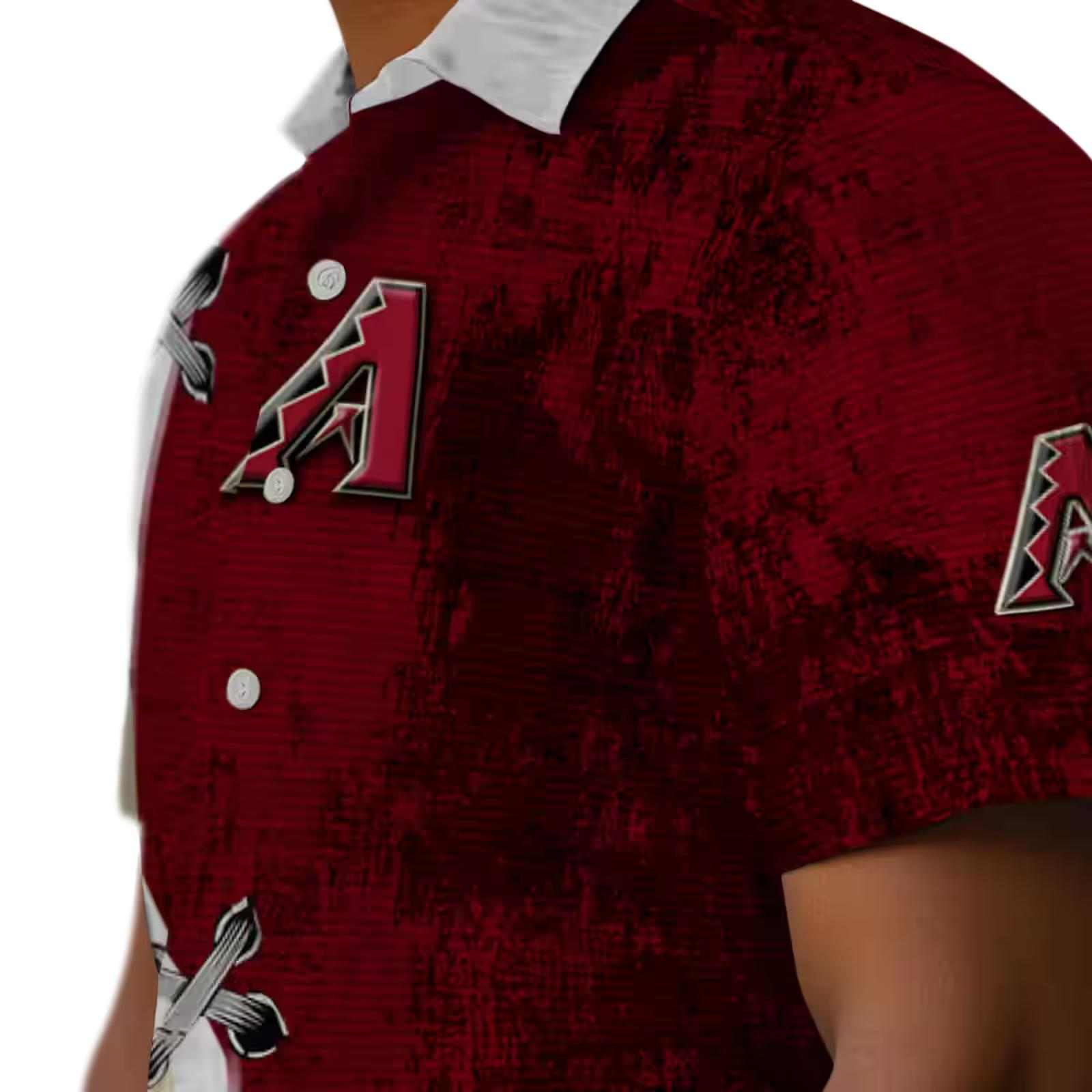 custom arizona diamondbacks edgy streaks red white hawaiian shirt trendy