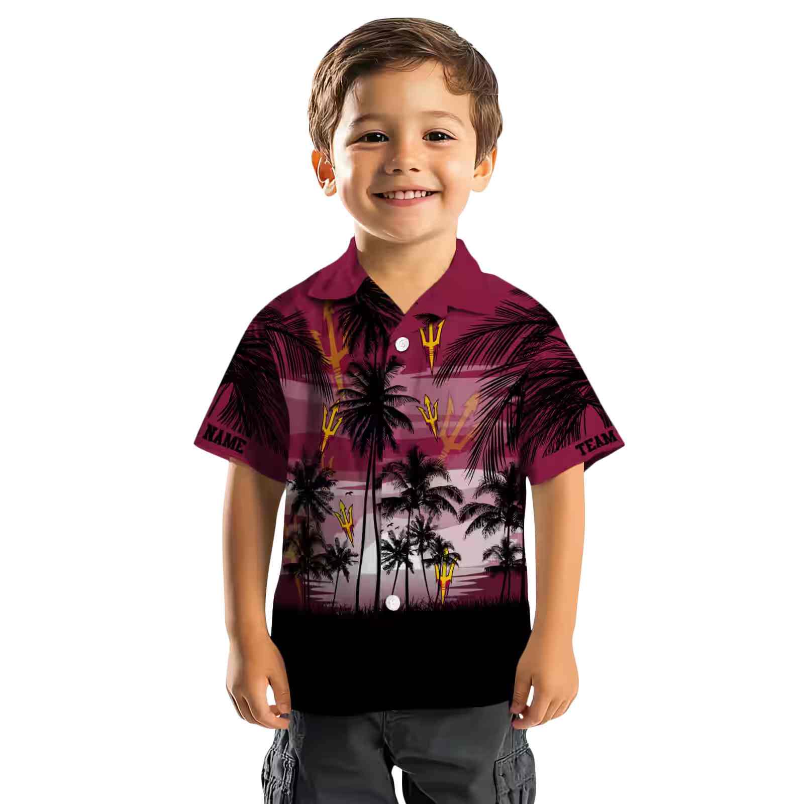 custom arizona state sun devils sunset scene maroon black hawaiian shirt top rated