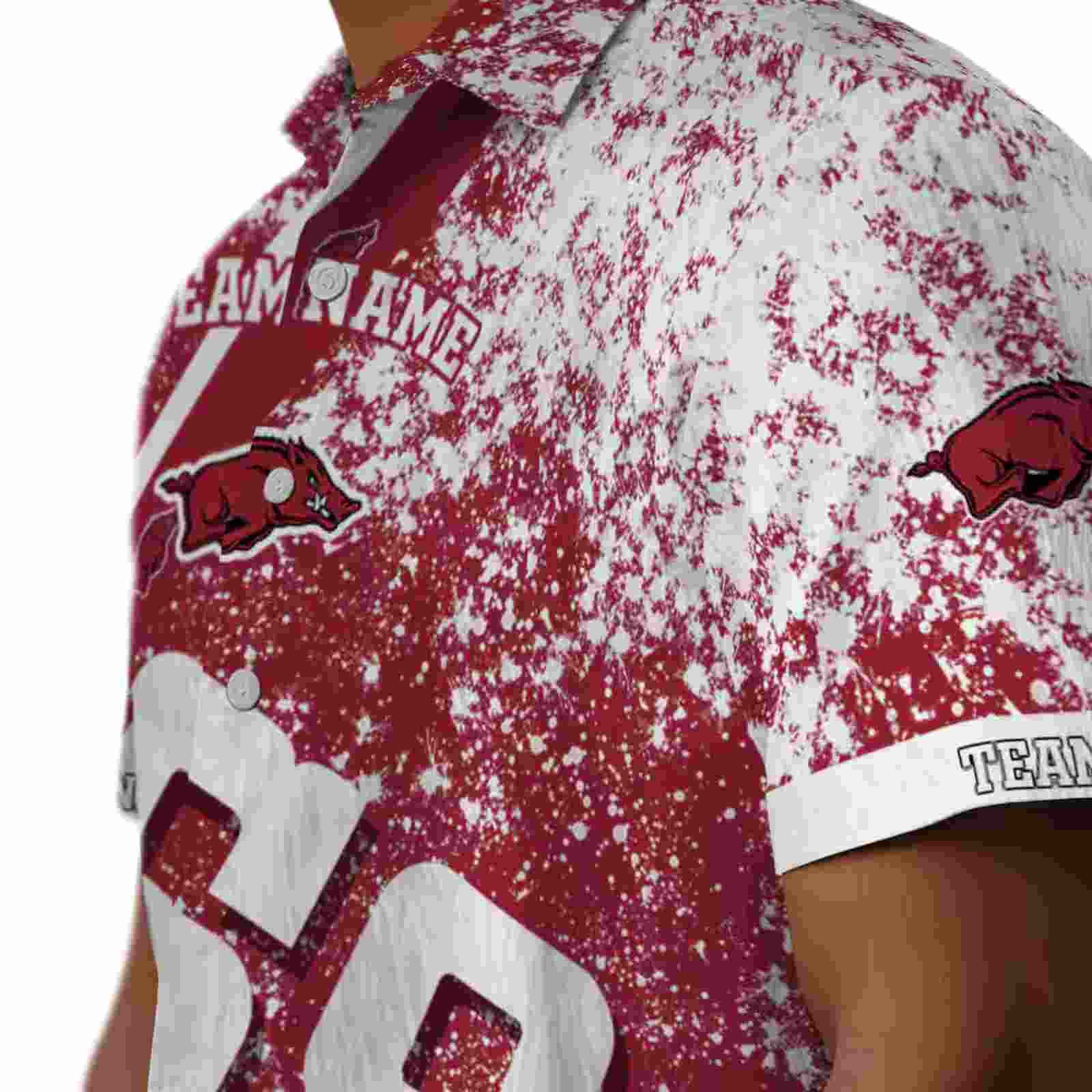 custom arkansas razorbacks star stripes red hawaiian shirt trendy