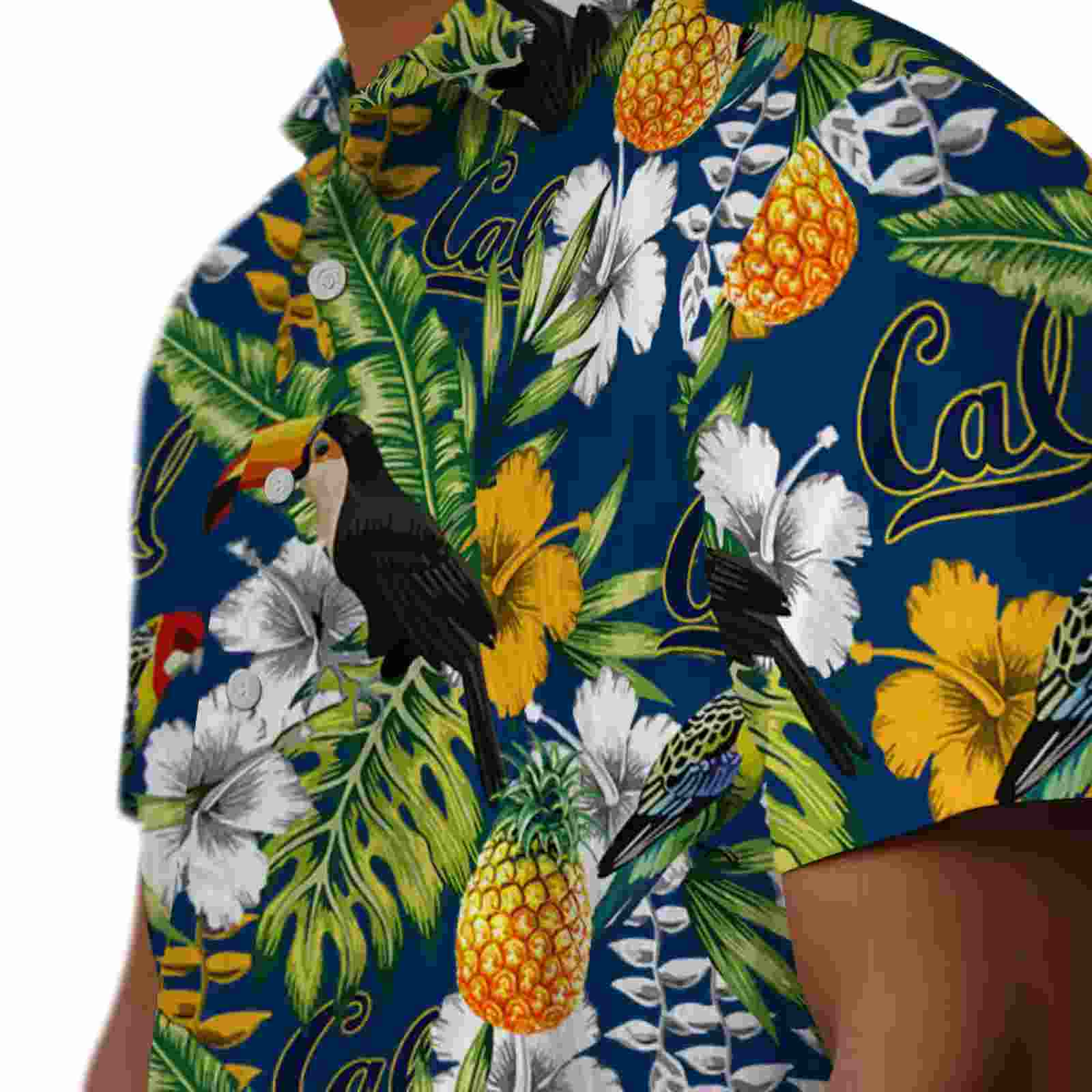 custom california golden bears tropical toucan blue green hawaiian shirt trendy