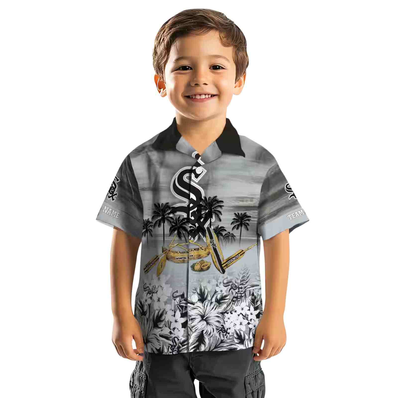 custom chicago white sox tropical canoe black hawaiian shirt top rated