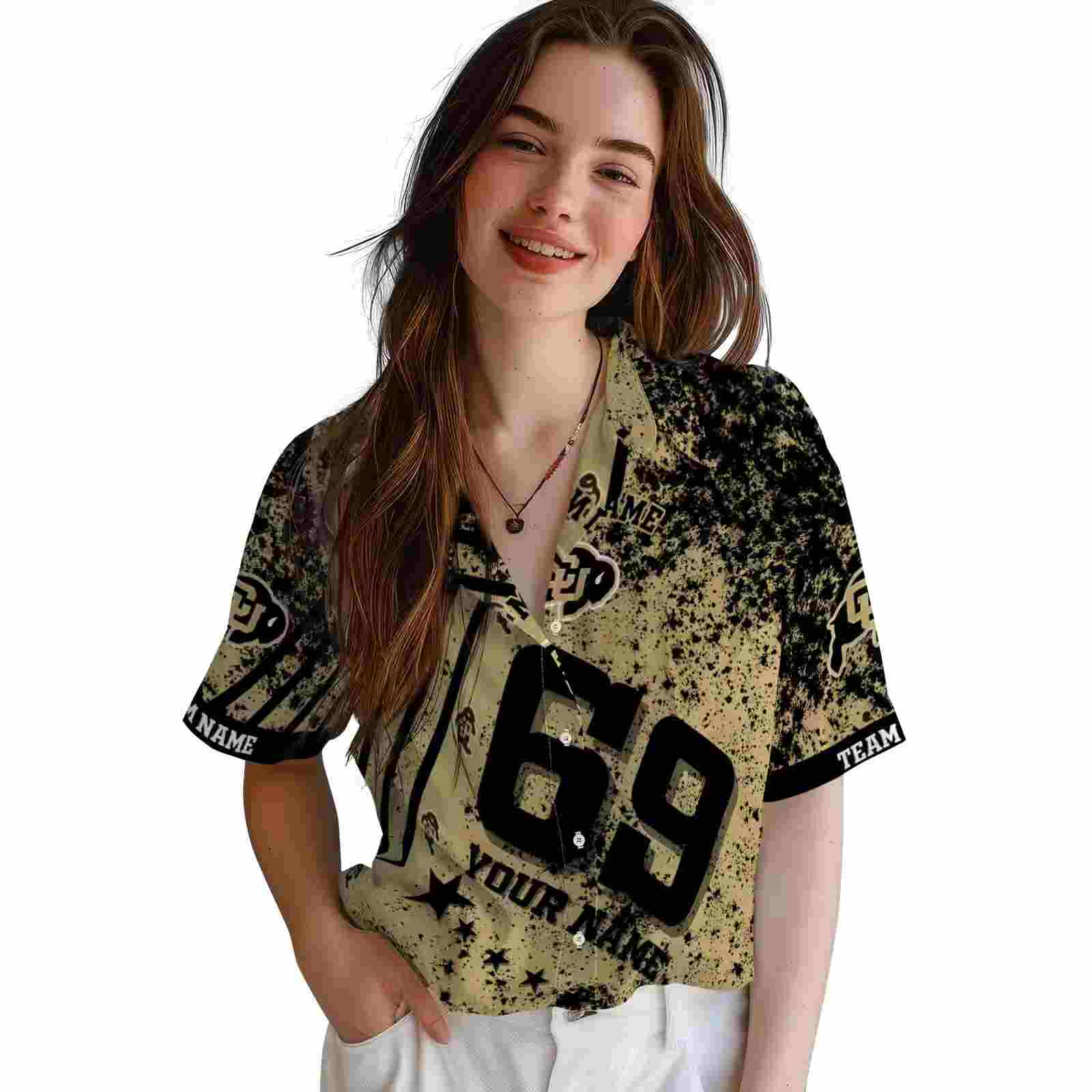 custom colorado buffaloes star stripes gold hawaiian shirt latest model