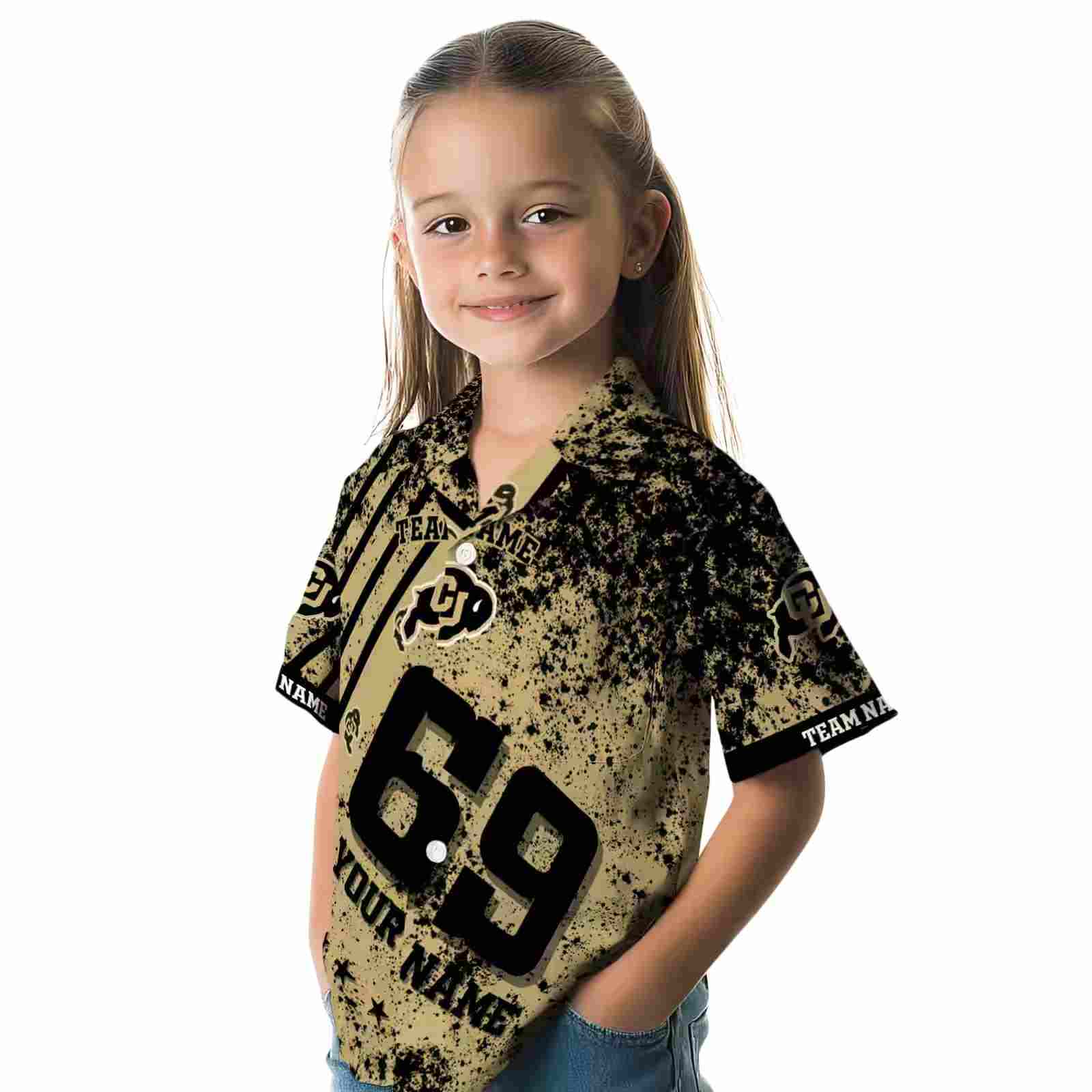 custom colorado buffaloes star stripes gold hawaiian shirt premium grade