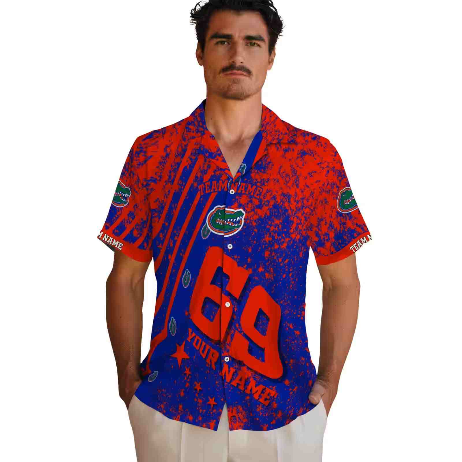 custom florida gators star stripes blue hawaiian shirt fashion forward