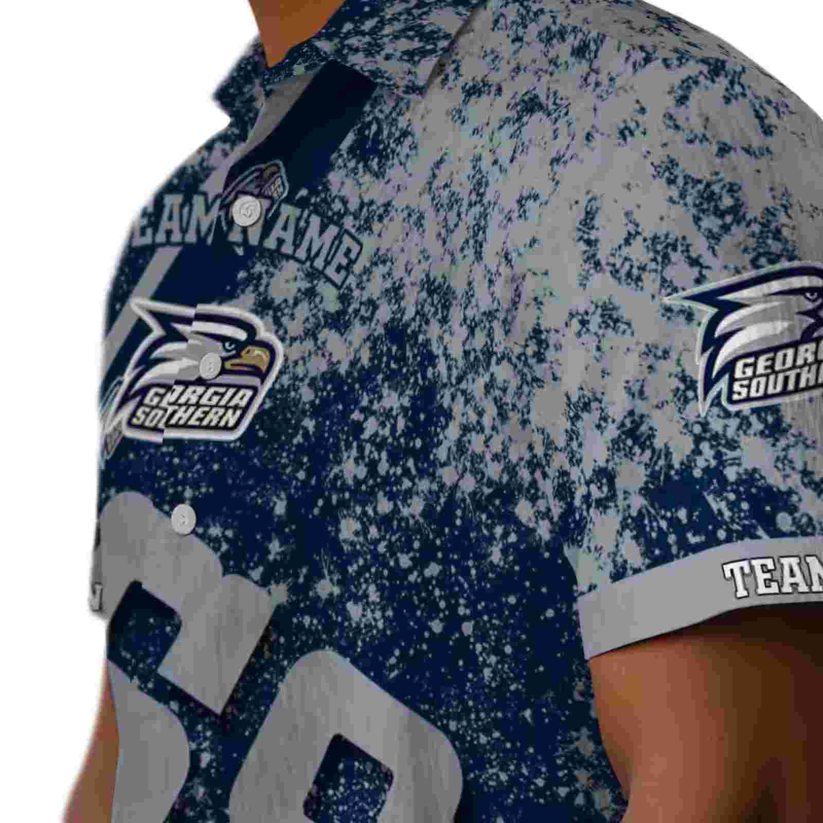 custom georgia southern eagles star stripes blue hawaiian shirt trendy