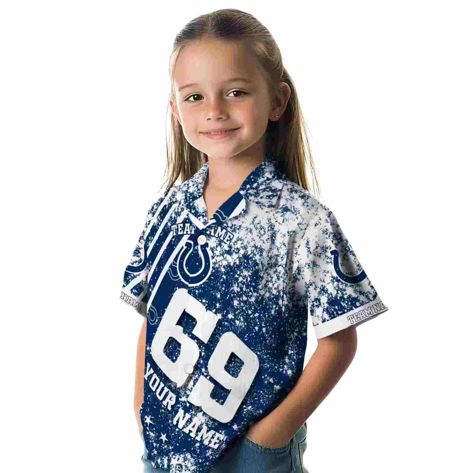 custom indianapolis colts star stripes blue hawaiian shirt premium grade