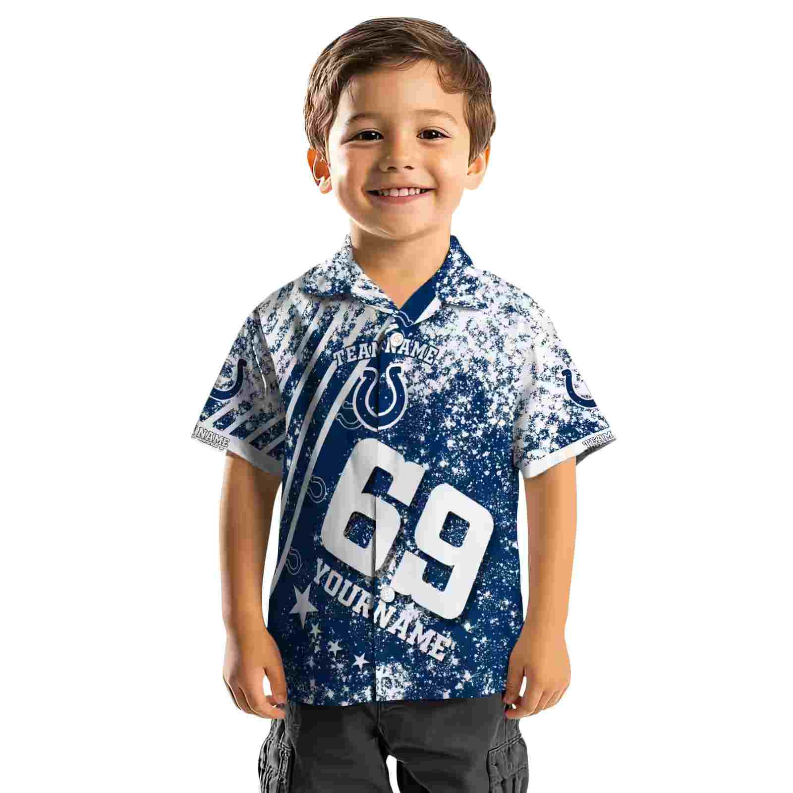 custom indianapolis colts star stripes blue hawaiian shirt top rated