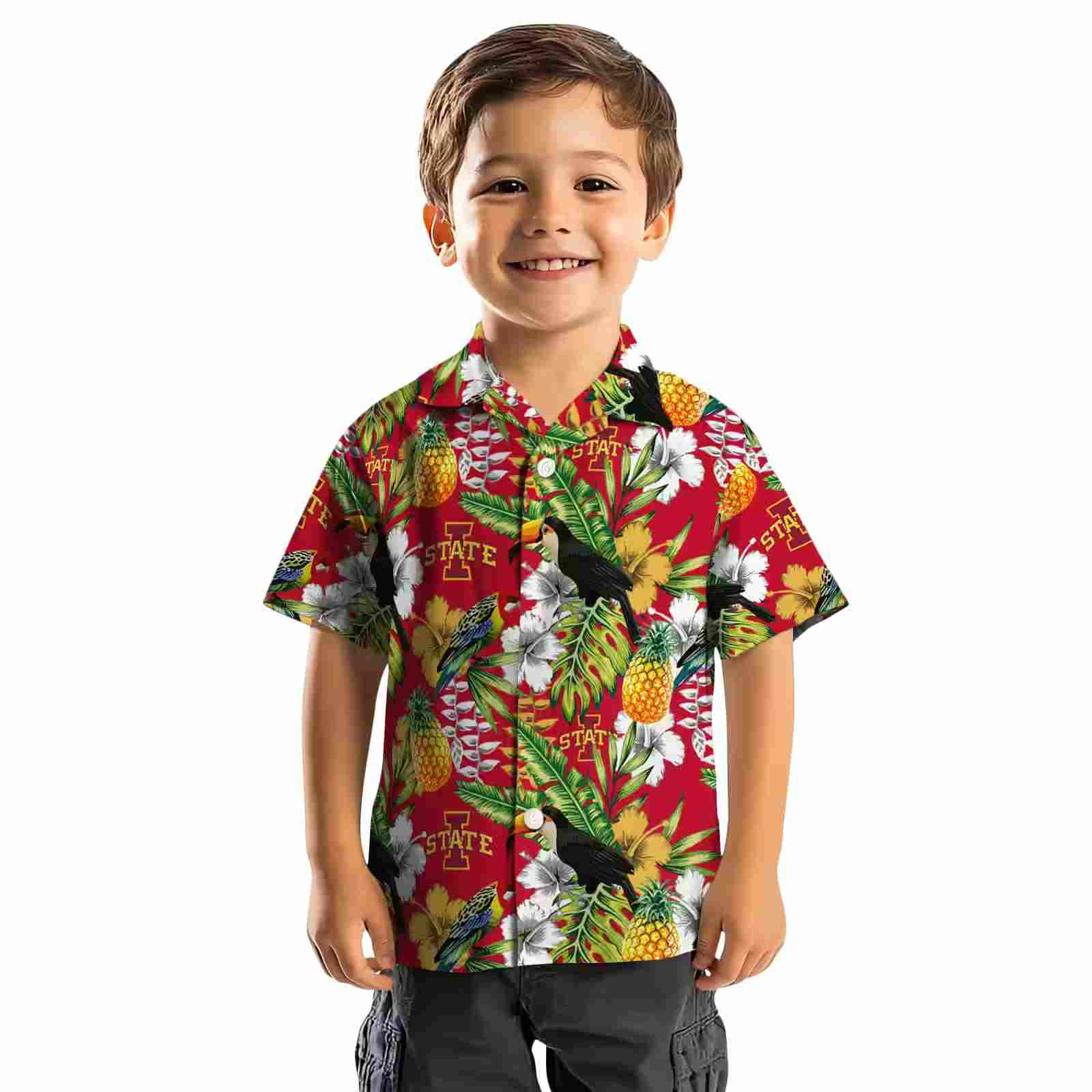 custom iowa state cyclones tropical toucan red green hawaiian shirt top rated