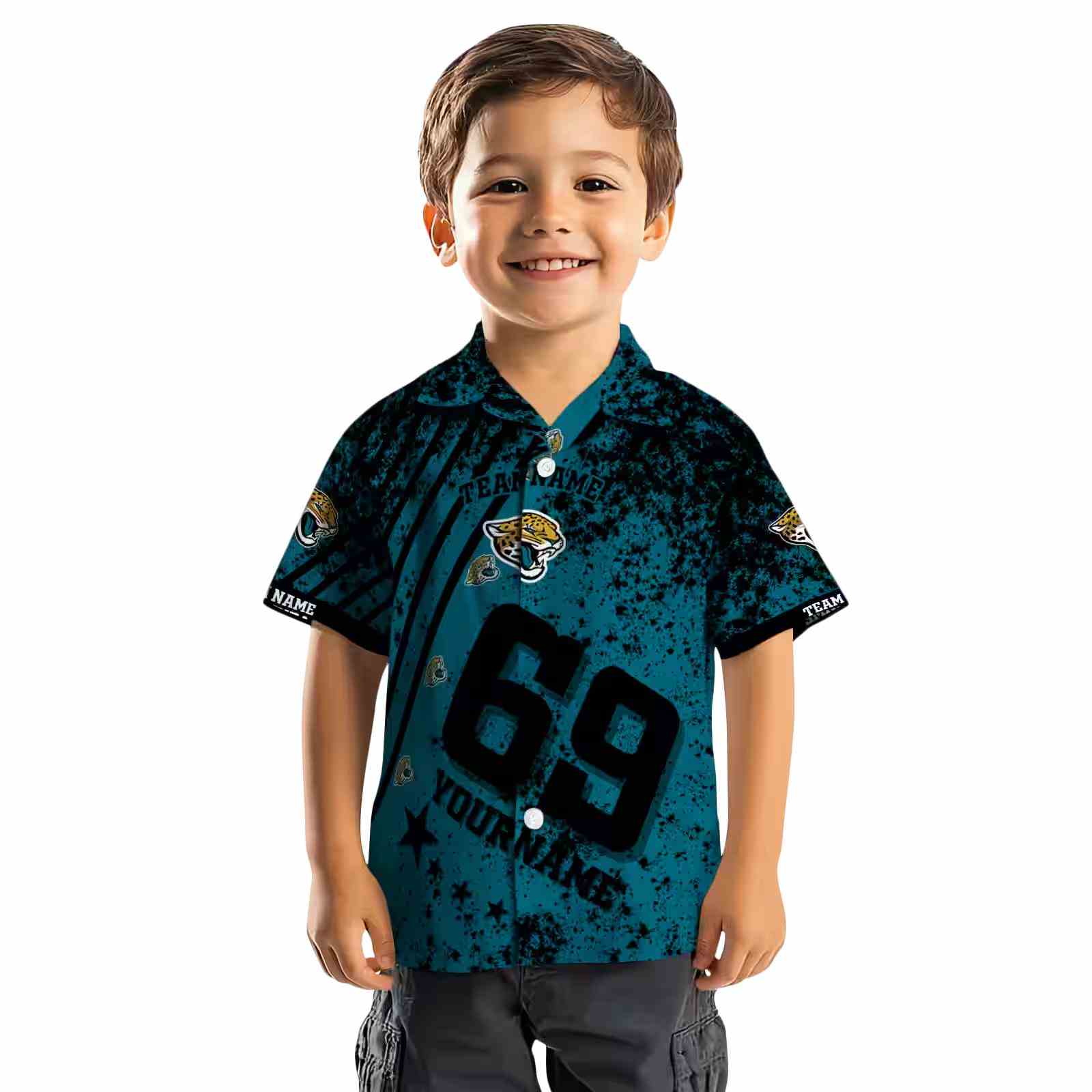 custom jacksonville jaguars star stripes teal hawaiian shirt top rated