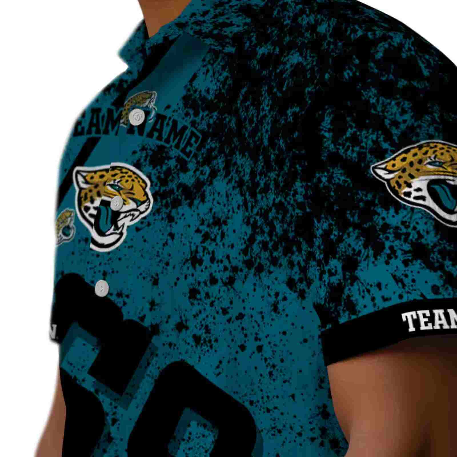 custom jacksonville jaguars star stripes teal hawaiian shirt trendy