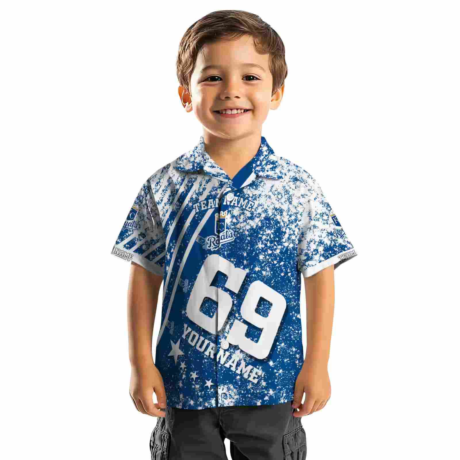 custom kansas city royals star stripes royal blue hawaiian shirt top rated