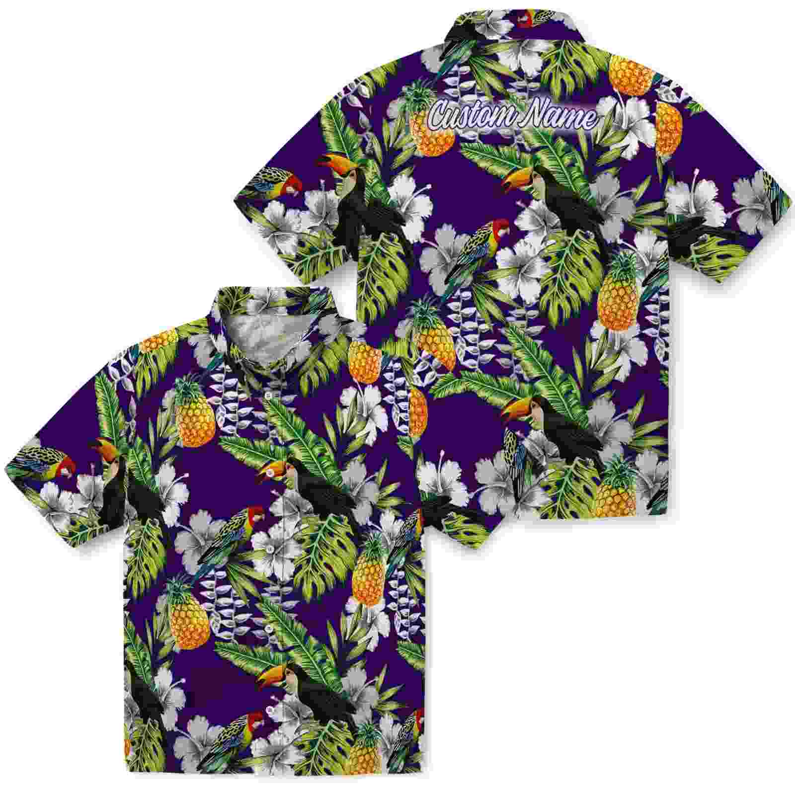 custom kansas state wildcats tropical toucan purple green hawaiian shirt high quality