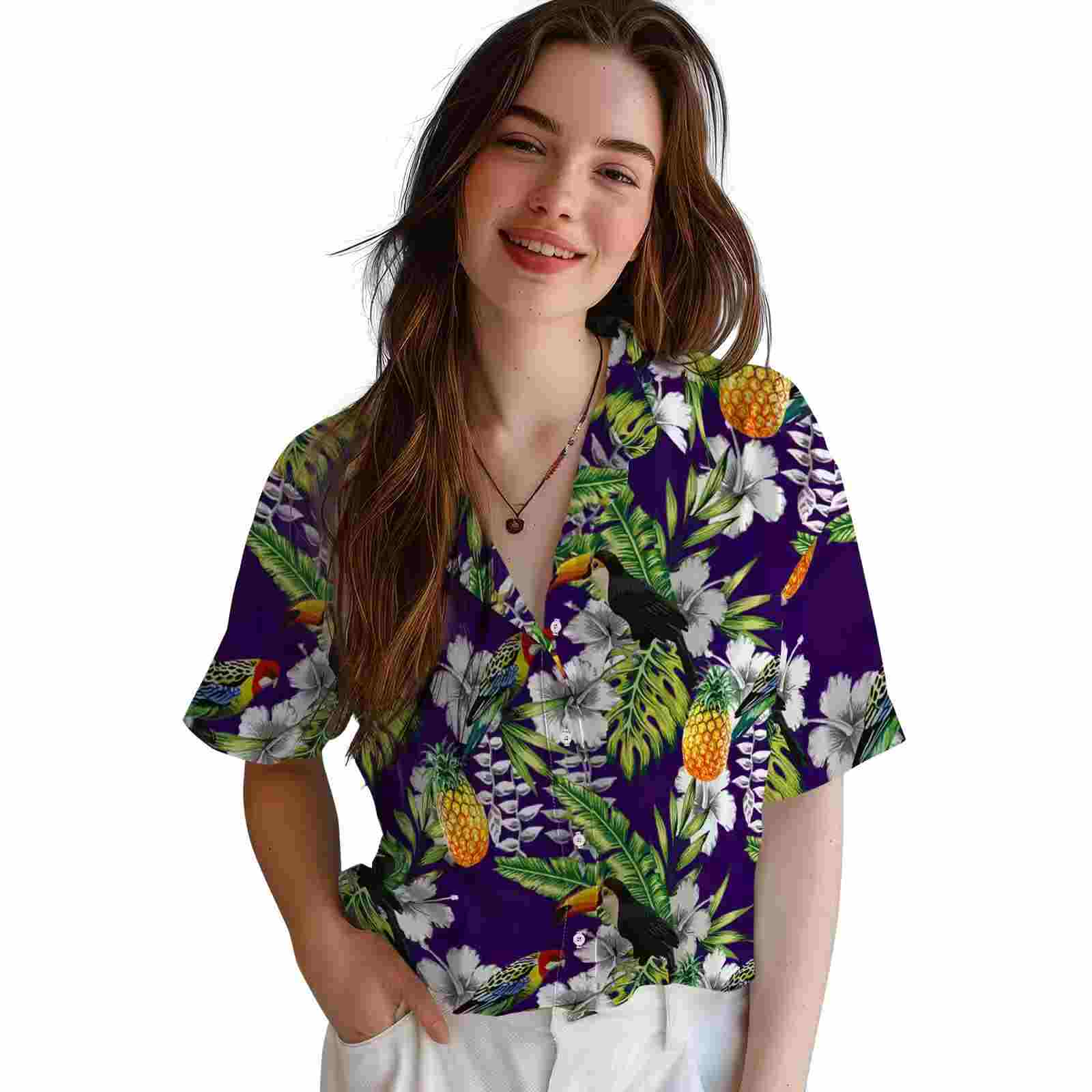 custom kansas state wildcats tropical toucan purple green hawaiian shirt latest model