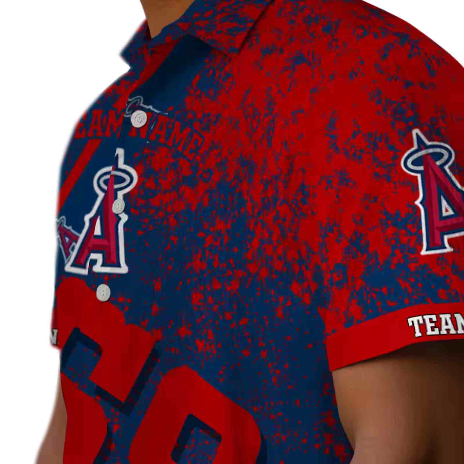 custom los angeles angels star stripes blue hawaiian shirt trendy