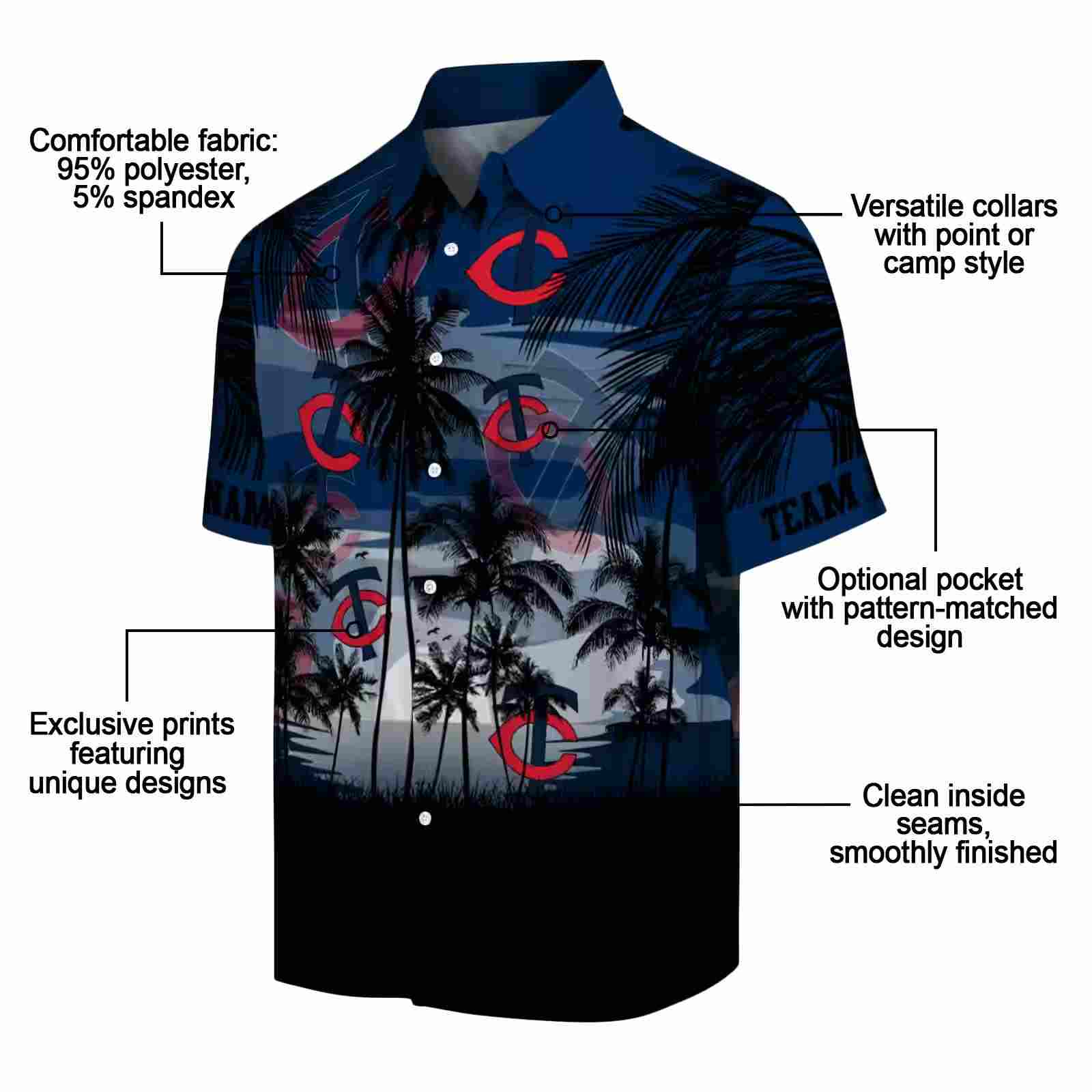 custom minnesota twins sunset scene navy black hawaiian shirt new arrival