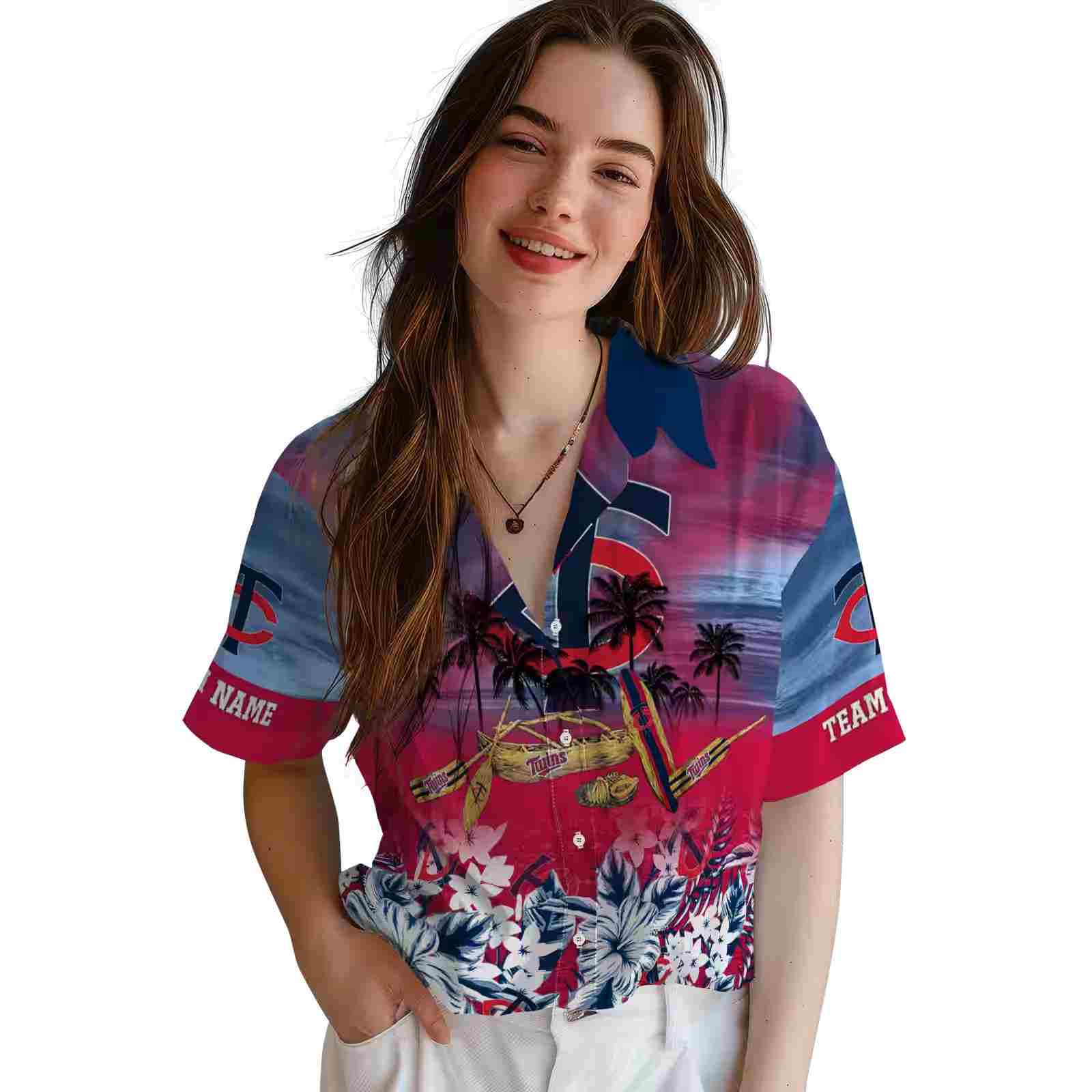 custom minnesota twins tropical canoe navy hawaiian shirt latest model