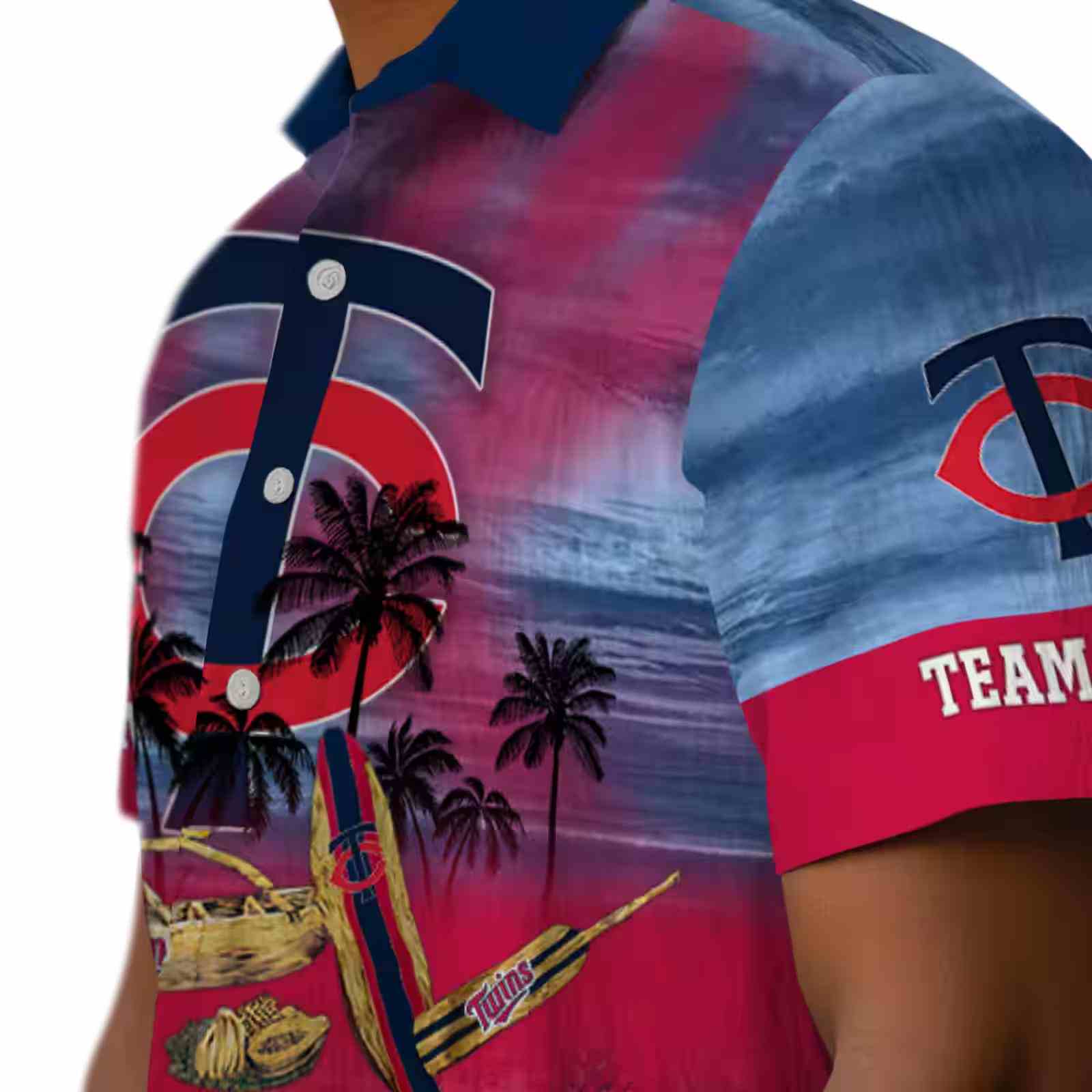 custom minnesota twins tropical canoe navy hawaiian shirt trendy