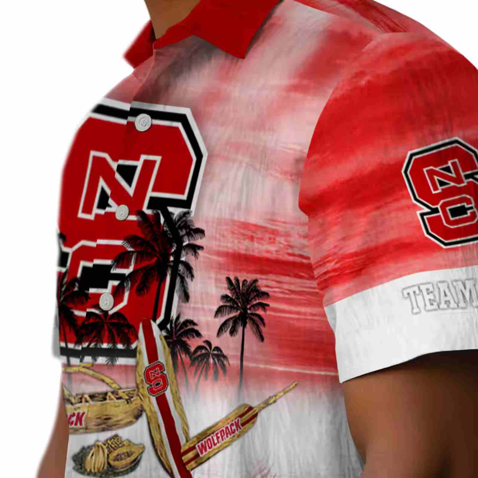 custom nc state wolfpack tropical canoe red hawaiian shirt trendy