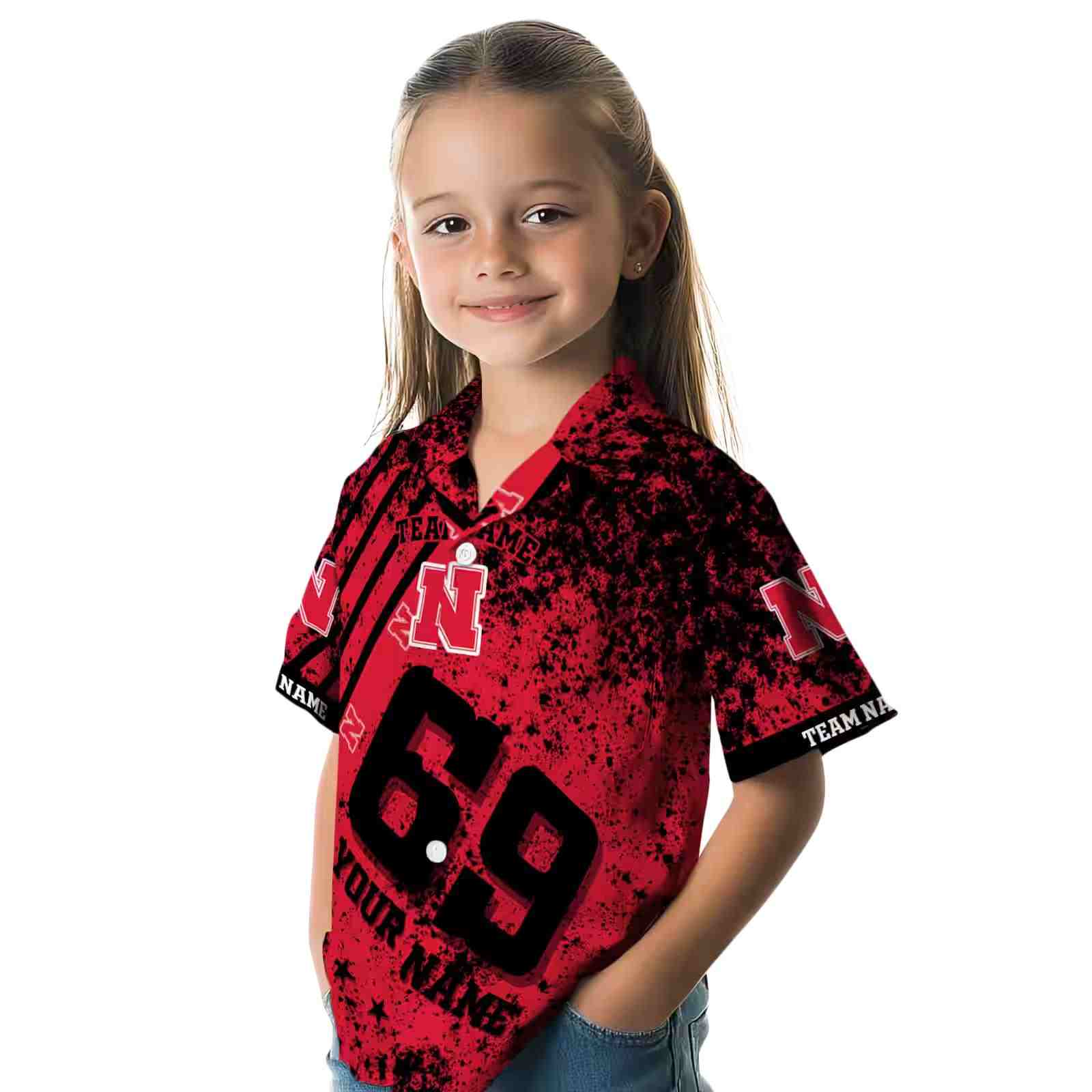 custom nebraska cornhuskers star stripes red hawaiian shirt premium grade