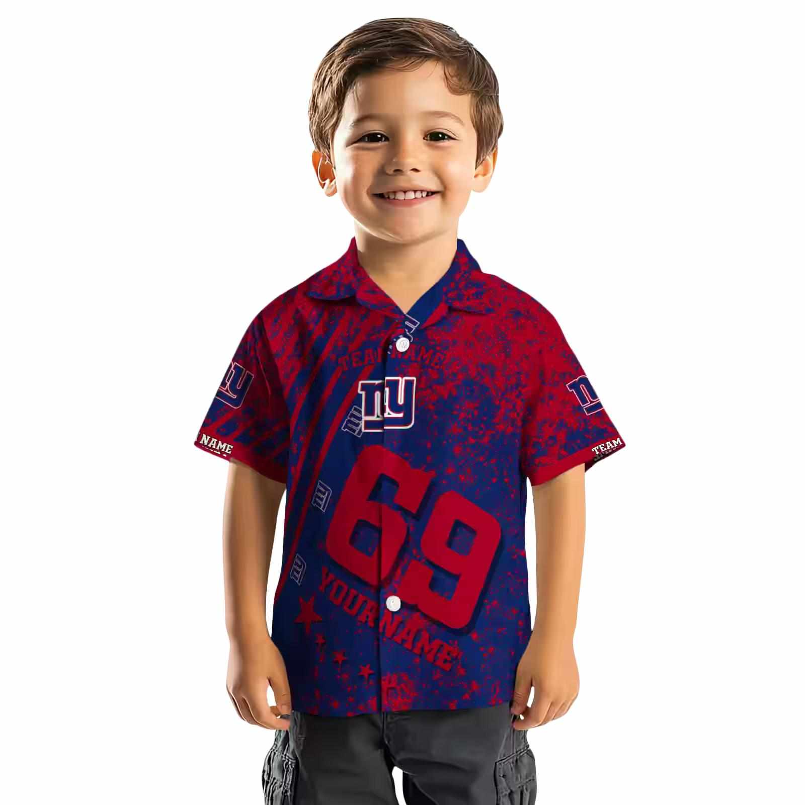 custom new york giants star stripes blue hawaiian shirt top rated